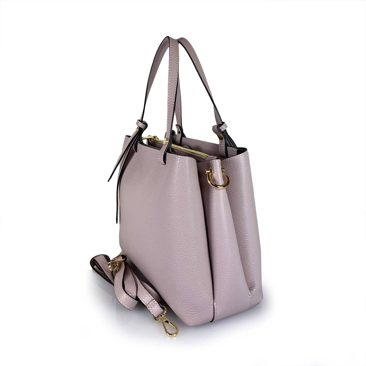 BZNA Bag Latona Lilac Leder Italy Damen Handtasche Schultertasche Tasche - B Z N A