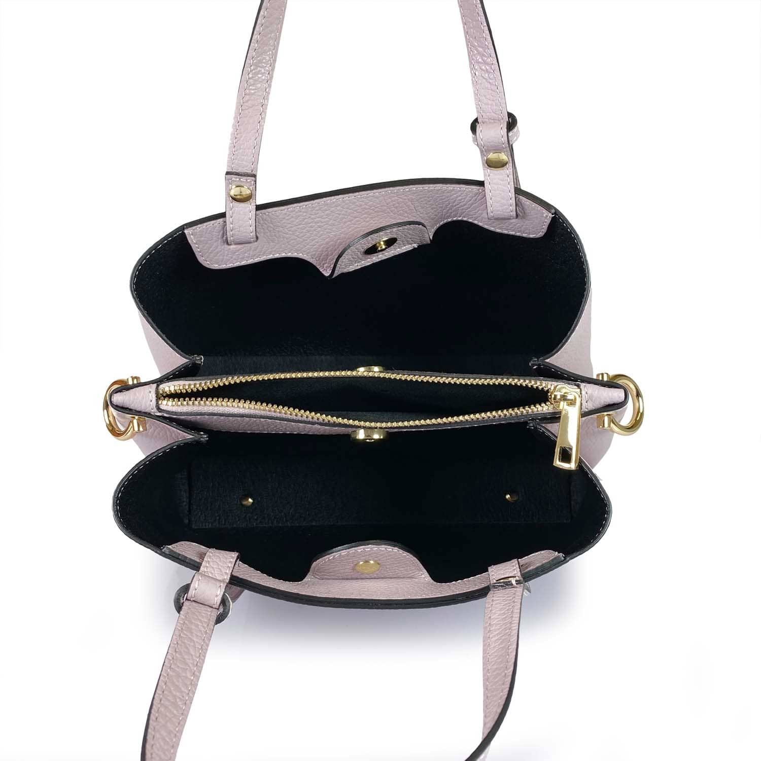 BZNA Bag Latona Lilac Leder Italy Damen Handtasche Schultertasche Tasche - B Z N A