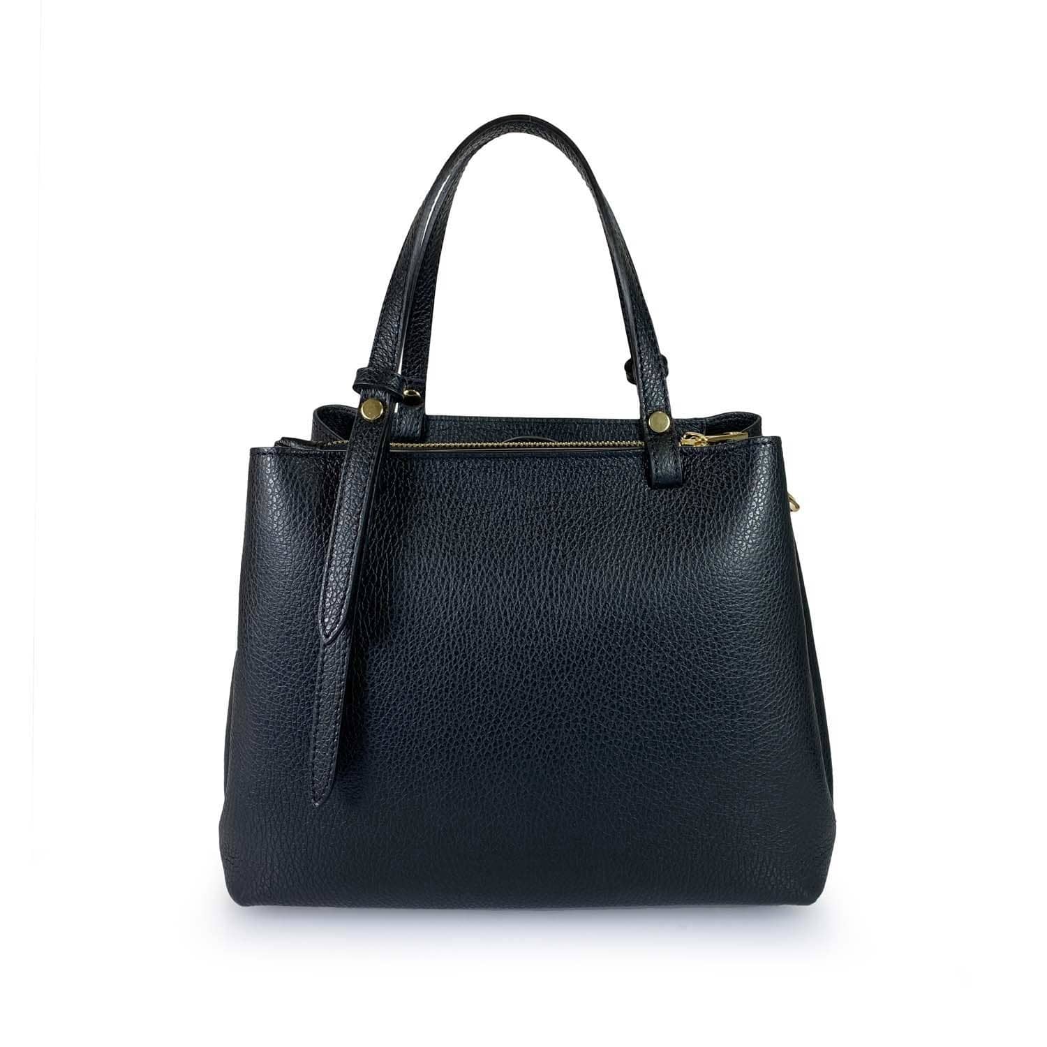 BZNA Bag Latona Schwarz Leder Italy Damen Handtasche Schultertasche Tasche - B Z N A