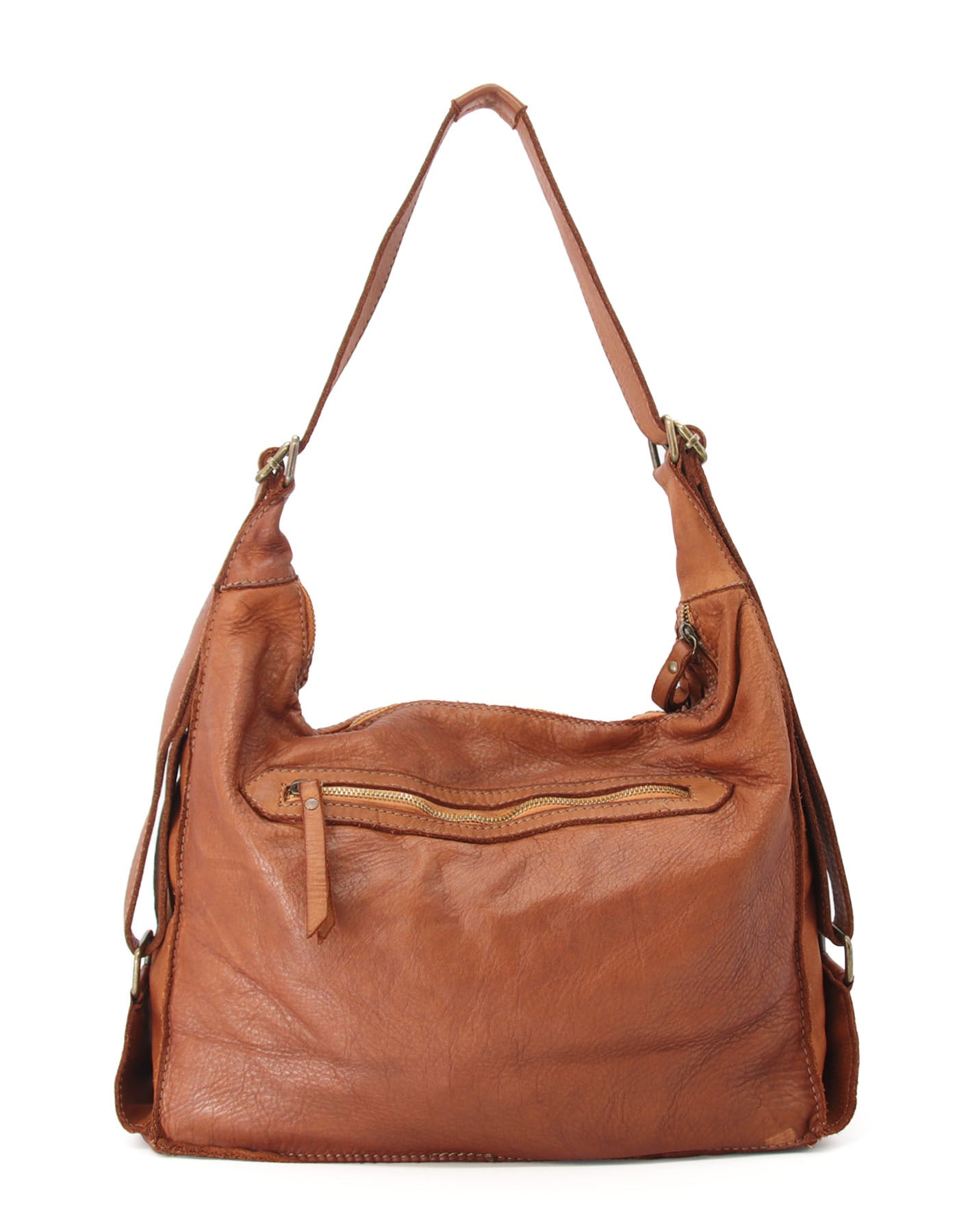 BZNA Bag Lory Cognac Backpacker Designer Rucksack Damenhandtasche Schultertasche