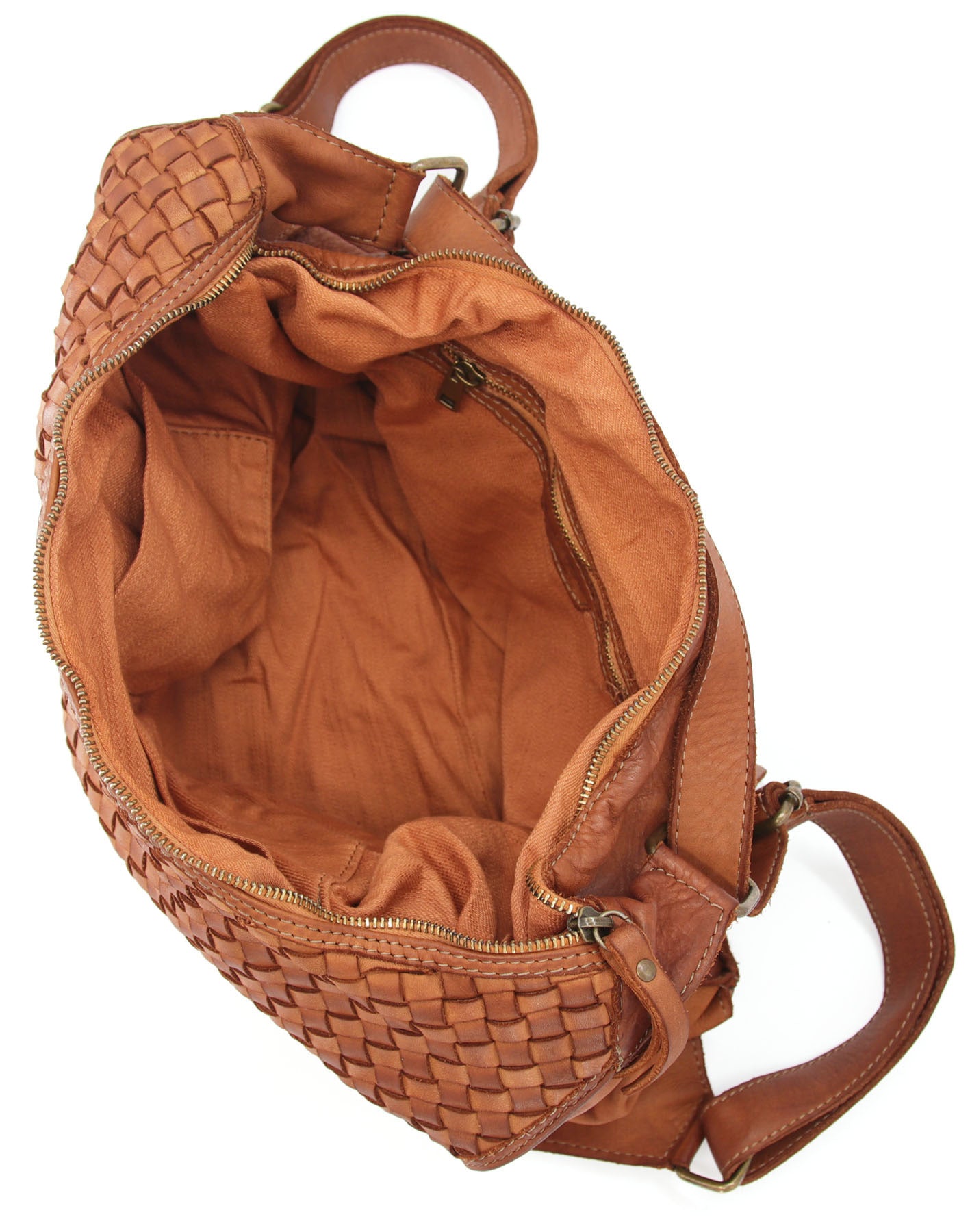 BZNA Bag Lory Cognac Backpacker Designer Rucksack Damenhandtasche Schultertasche