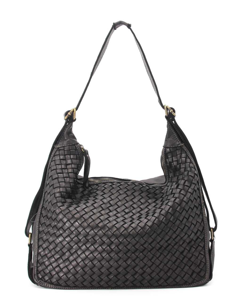 BZNA Bag Lory Black Backpacker Designer Rucksack Damenhandtasche Schultertasche - B Z N A