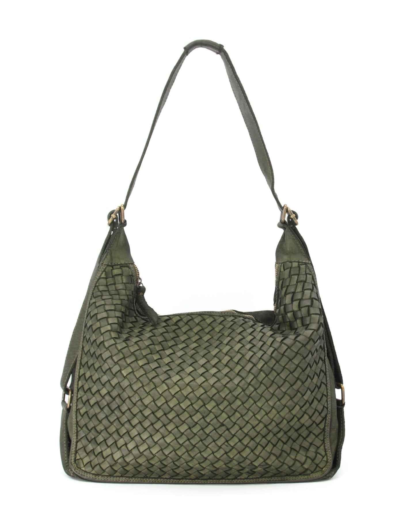 BZNA Bag Lory Grün Backpacker Designer Rucksack Damenhandtasche Schultertasche