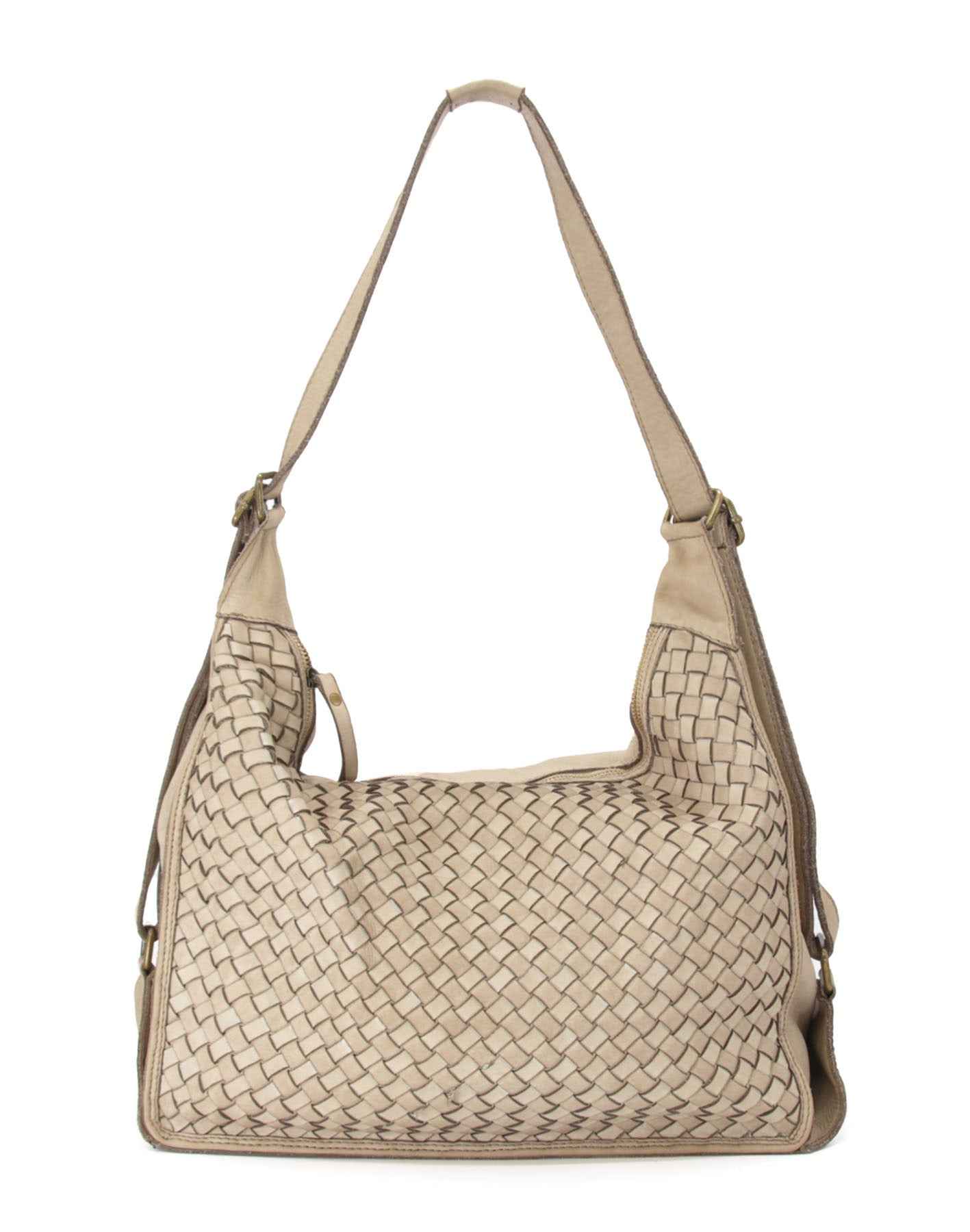 BZNA Bag Lory Beige Backpacker Designer Rucksack Damenhandtasche Schultertasche