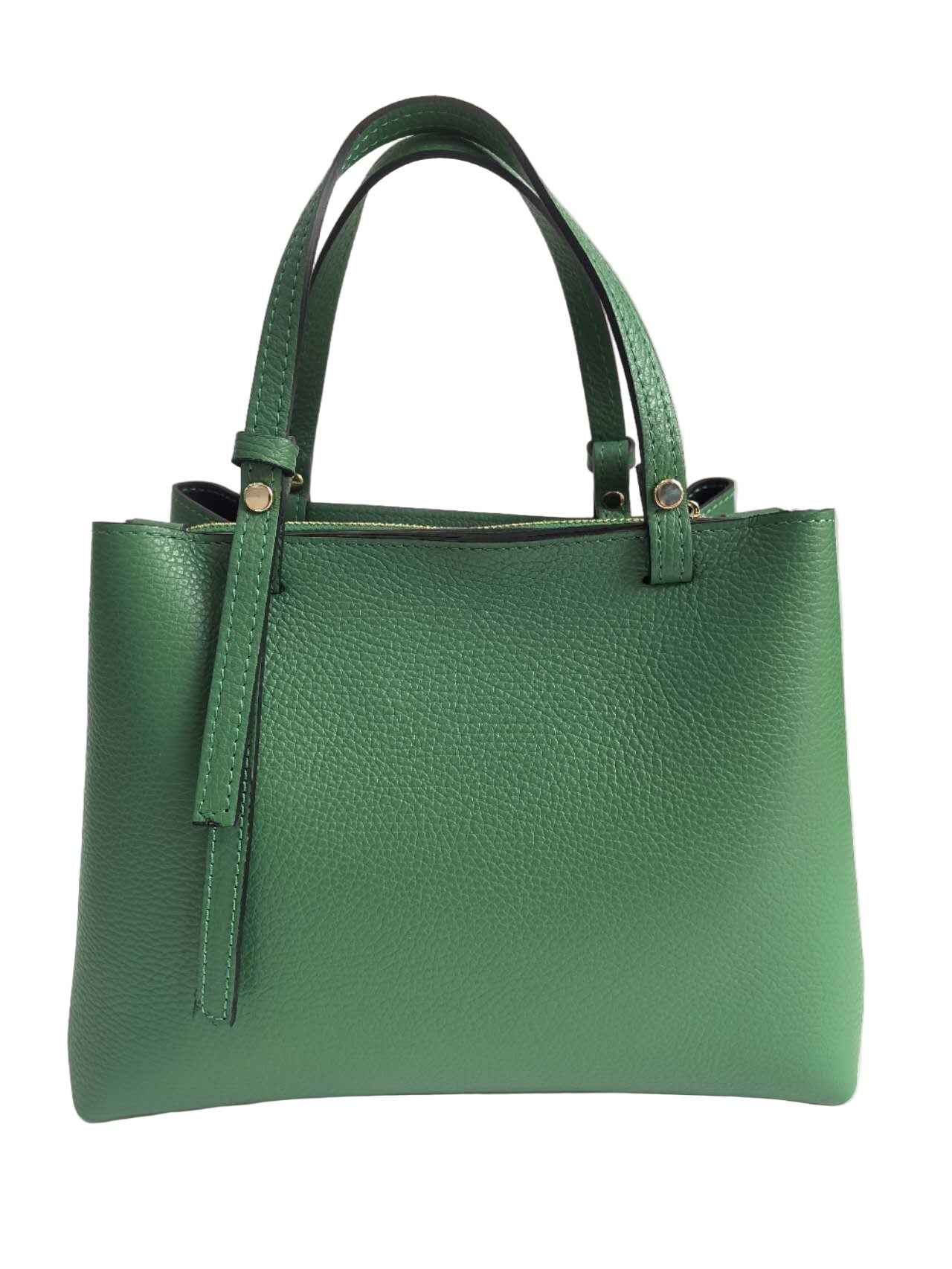 BZNA Bag Latona Grün Leder Italy Damen Handtasche Schultertasche Tasche