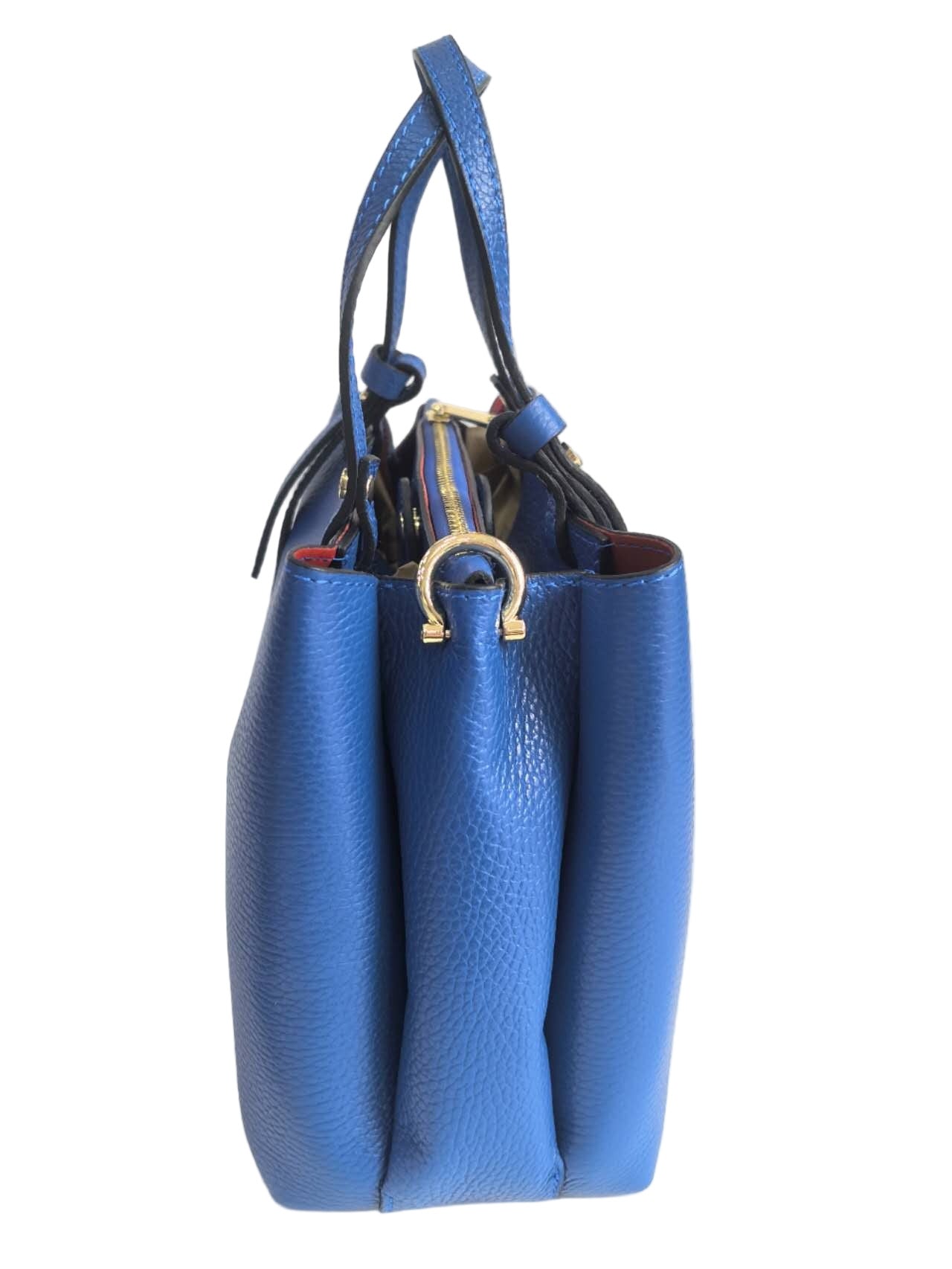 BZNA Bag Latona Blau Leder Italy Damen Handtasche Schultertasche Tasche - B Z N A