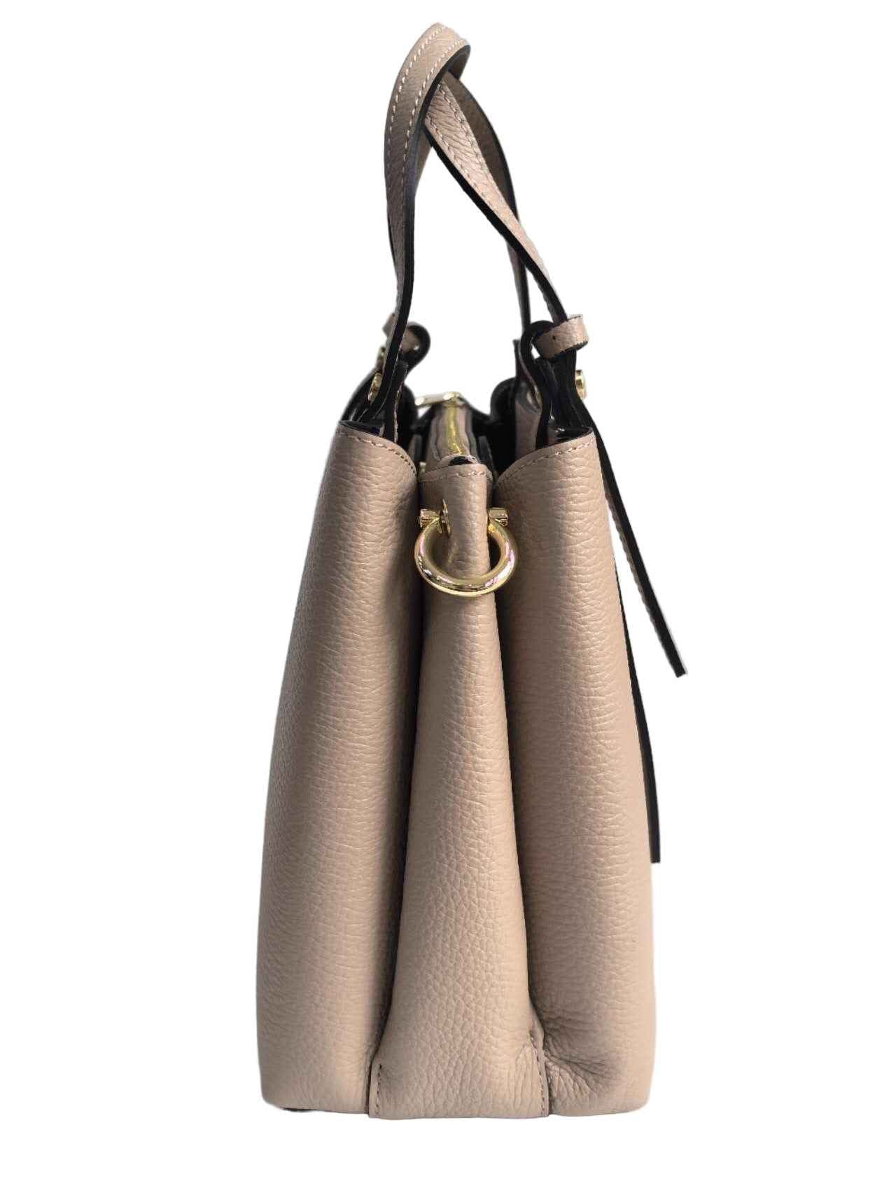 BZNA Bag Latona Beige Leder Italy Damen Handtasche Schultertasche Tasche
