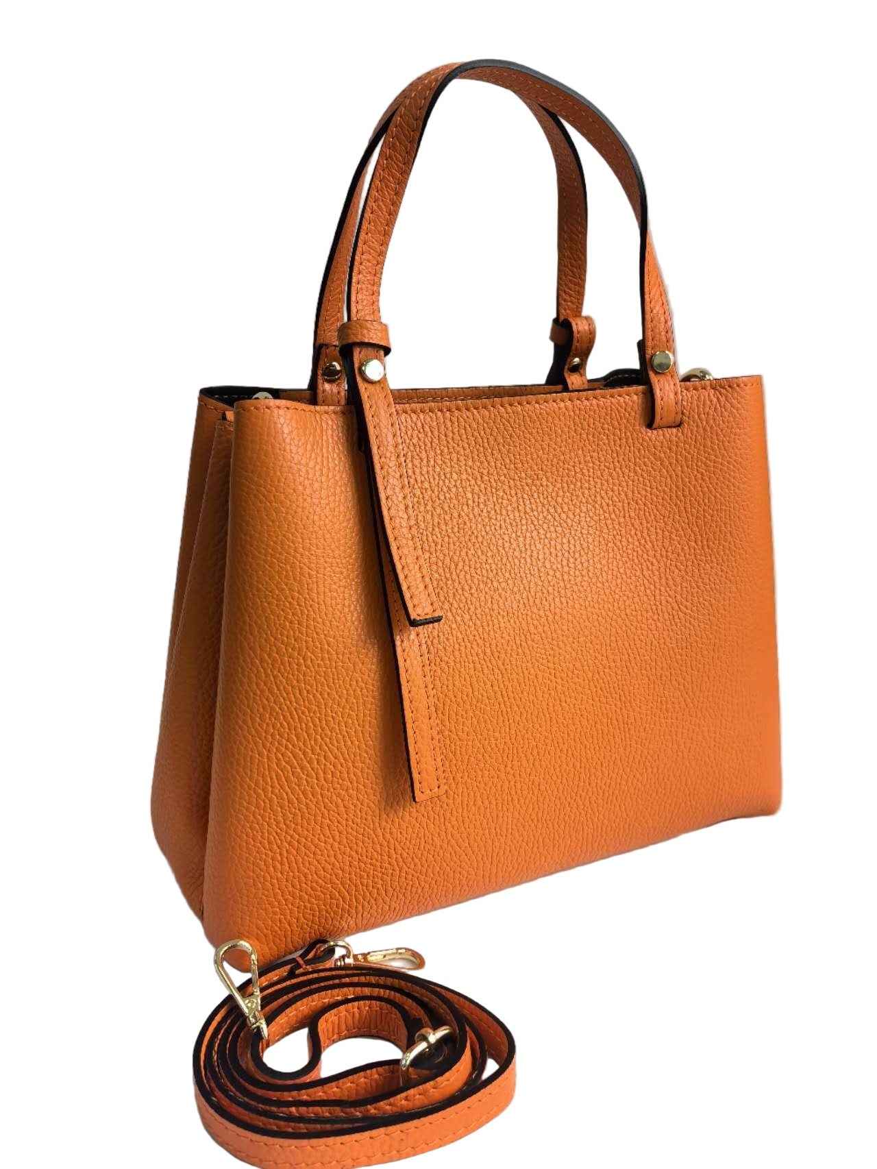 BZNA Bag Latona Orange Leder Italy Damen Handtasche Schultertasche Tasche