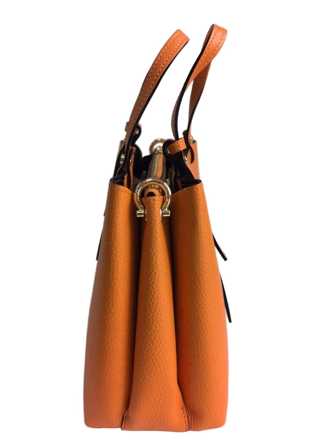 BZNA Bag Latona Orange Leder Italy Damen Handtasche Schultertasche Tasche