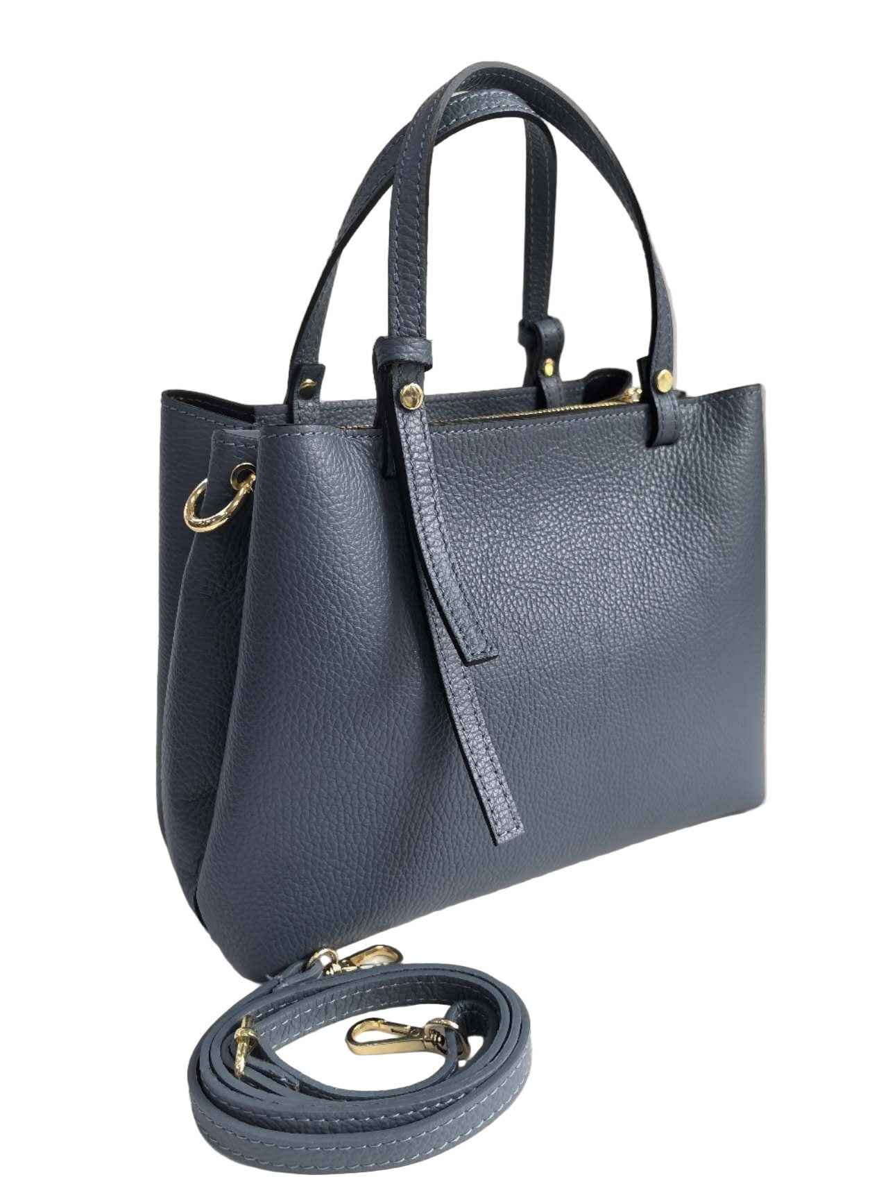 BZNA Bag Latona Dunkelblau Leder Italy Damen Handtasche Schultertasche Tasche