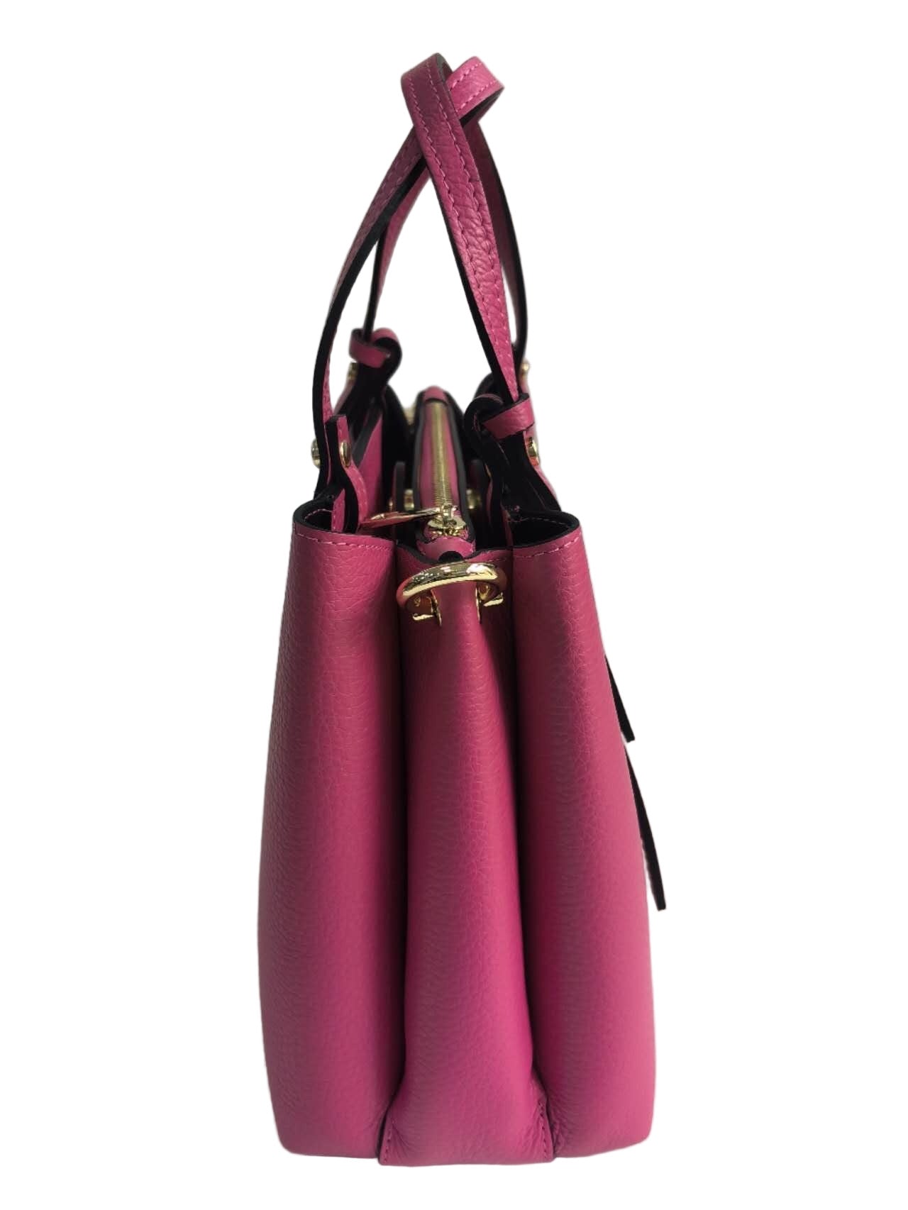 BZNA Bag Latona Fuxia Leder Italy Damen Handtasche Schultertasche Tasche - B Z N A