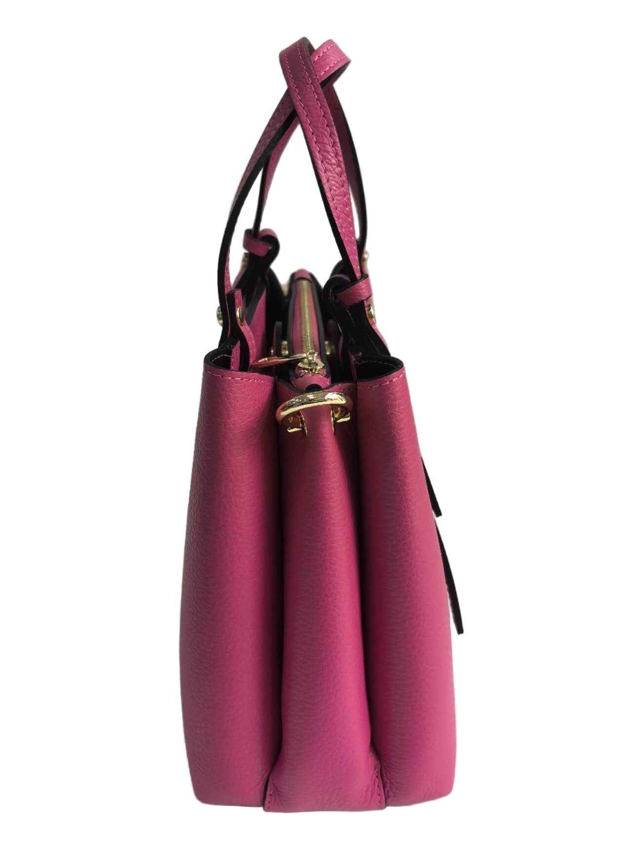 BZNA Bag Latona Fuxia Leder Italy Damen Handtasche Schultertasche Tasche