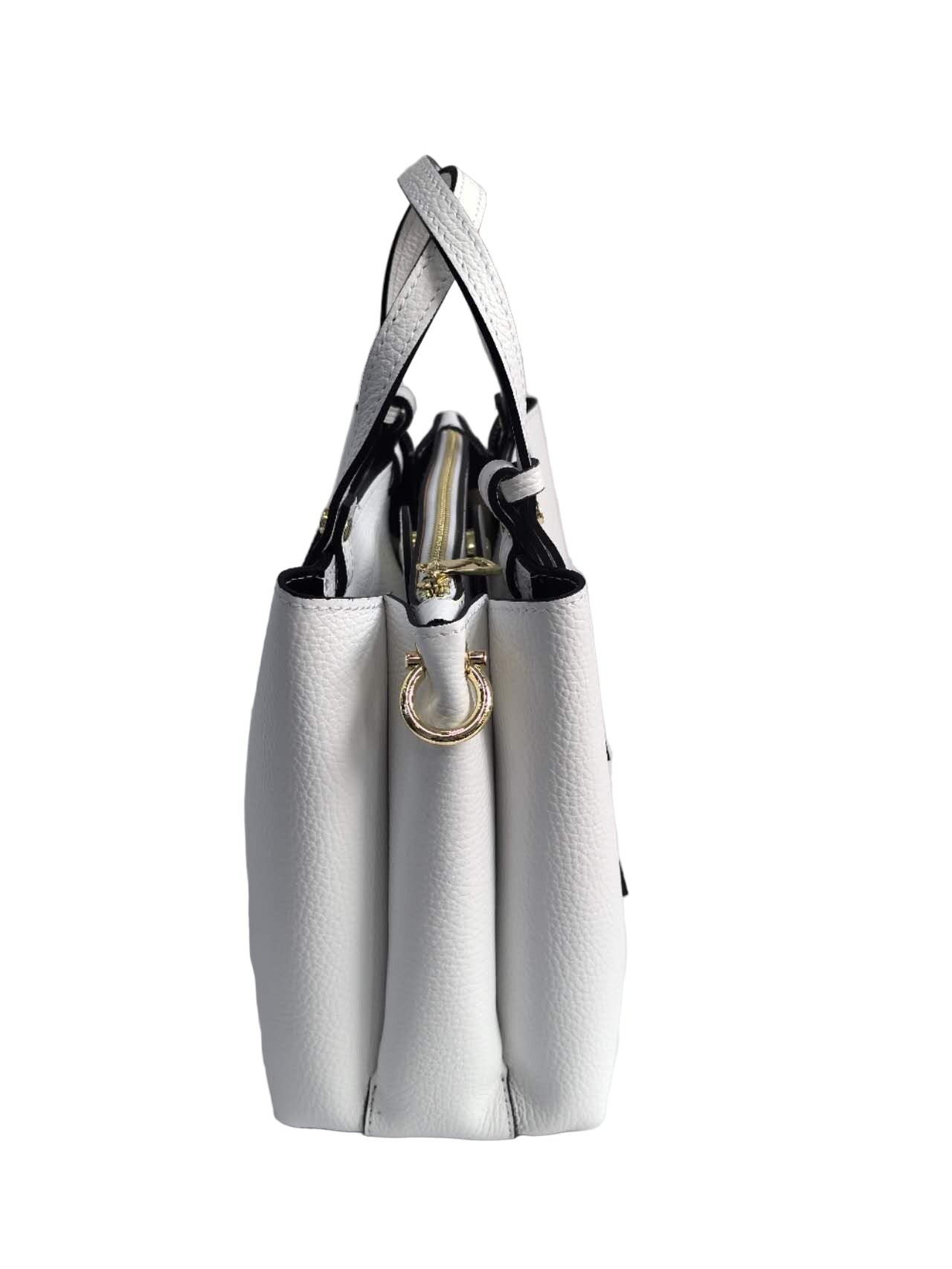 BZNA Bag Latona White Leder Italy Damen Handtasche Schultertasche Tasche - B Z N A