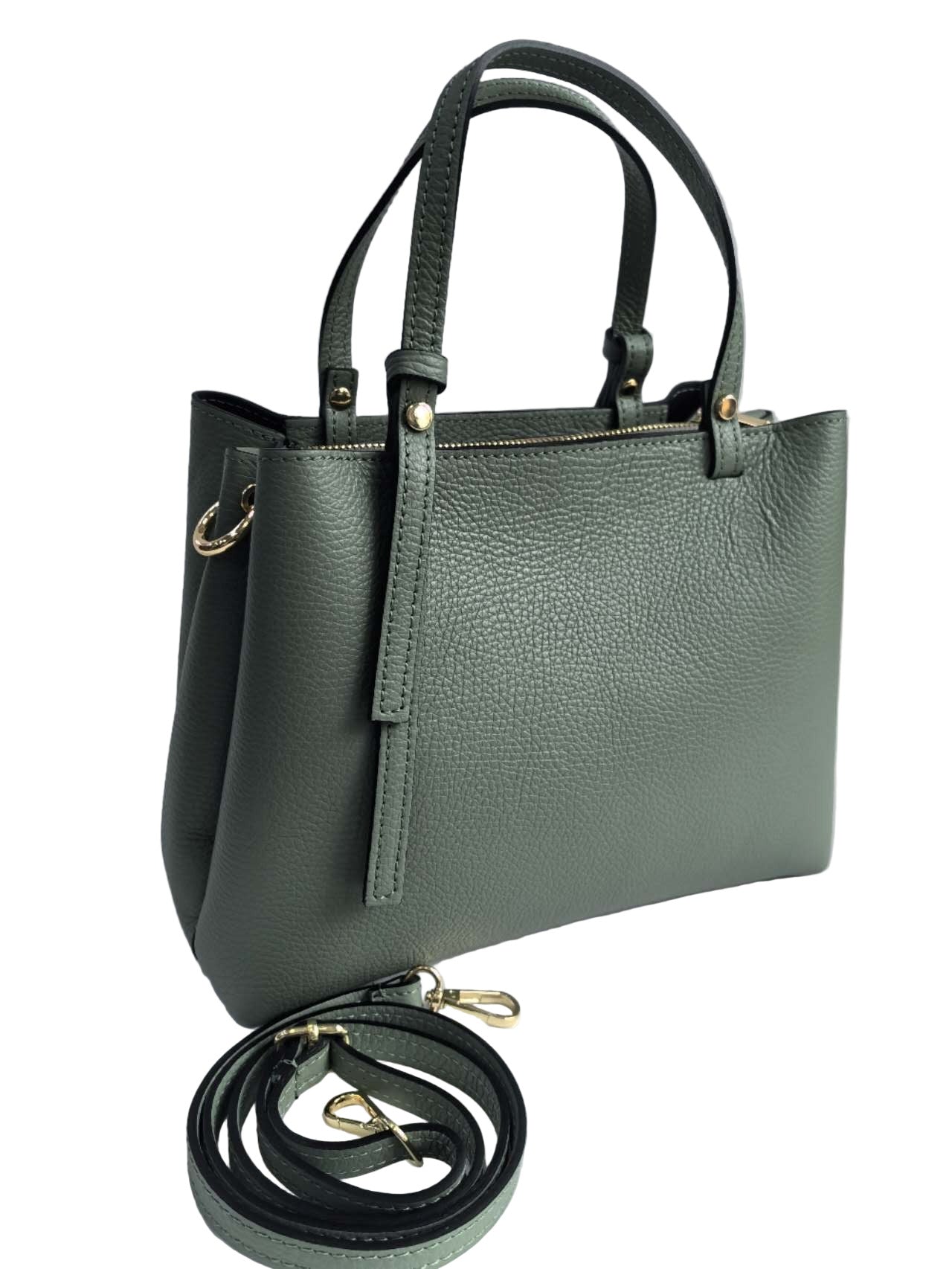 BZNA Bag Latona Mint Grün Leder Italy Damen Handtasche Schultertasche Tasche - B Z N A