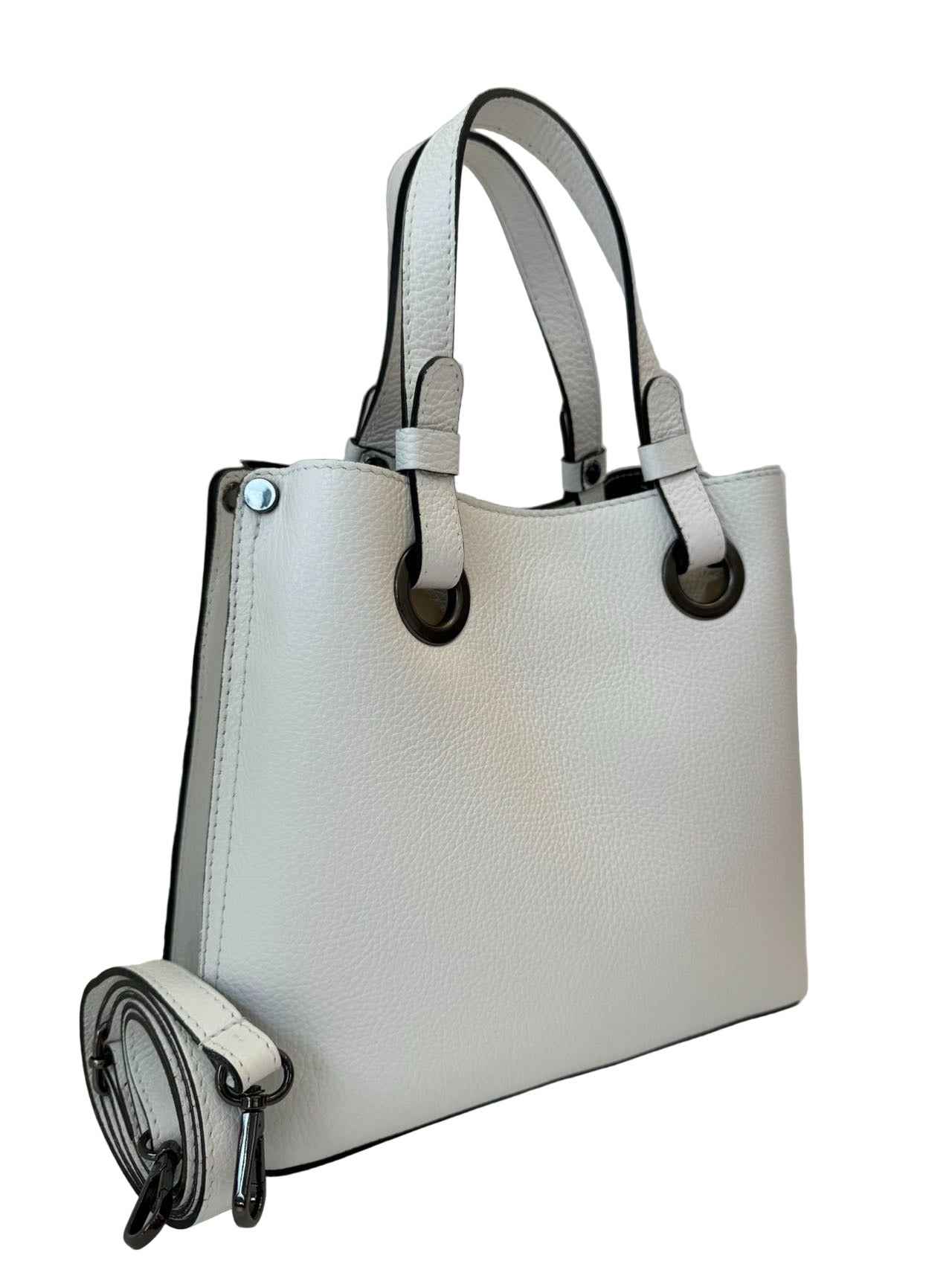 BZNA Bag Hana Weiß Leder Italy Damen Handtasche Schultertasche Tasche