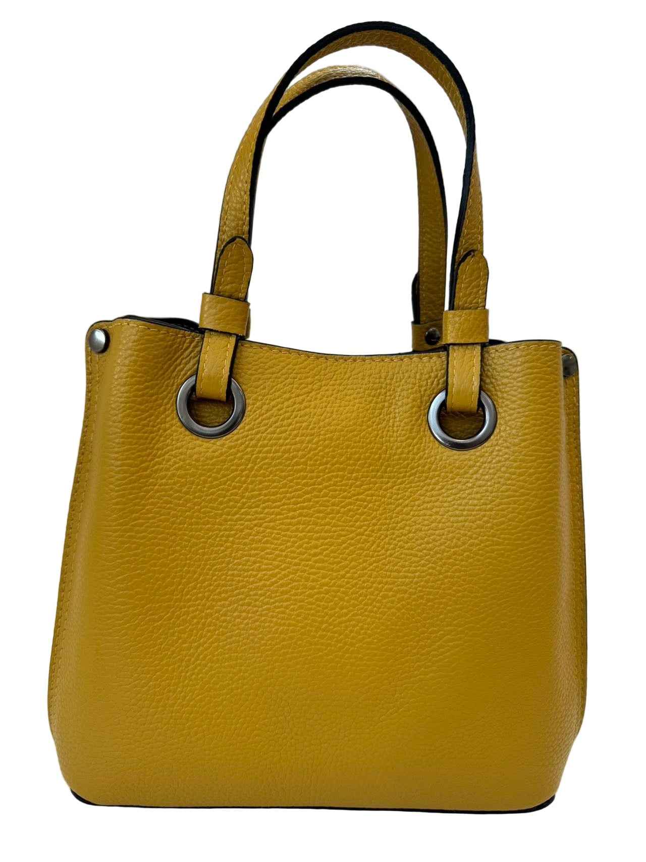 BZNA Bag Hana Senfgelb Leder Italy Damen Handtasche Schultertasche Tasche