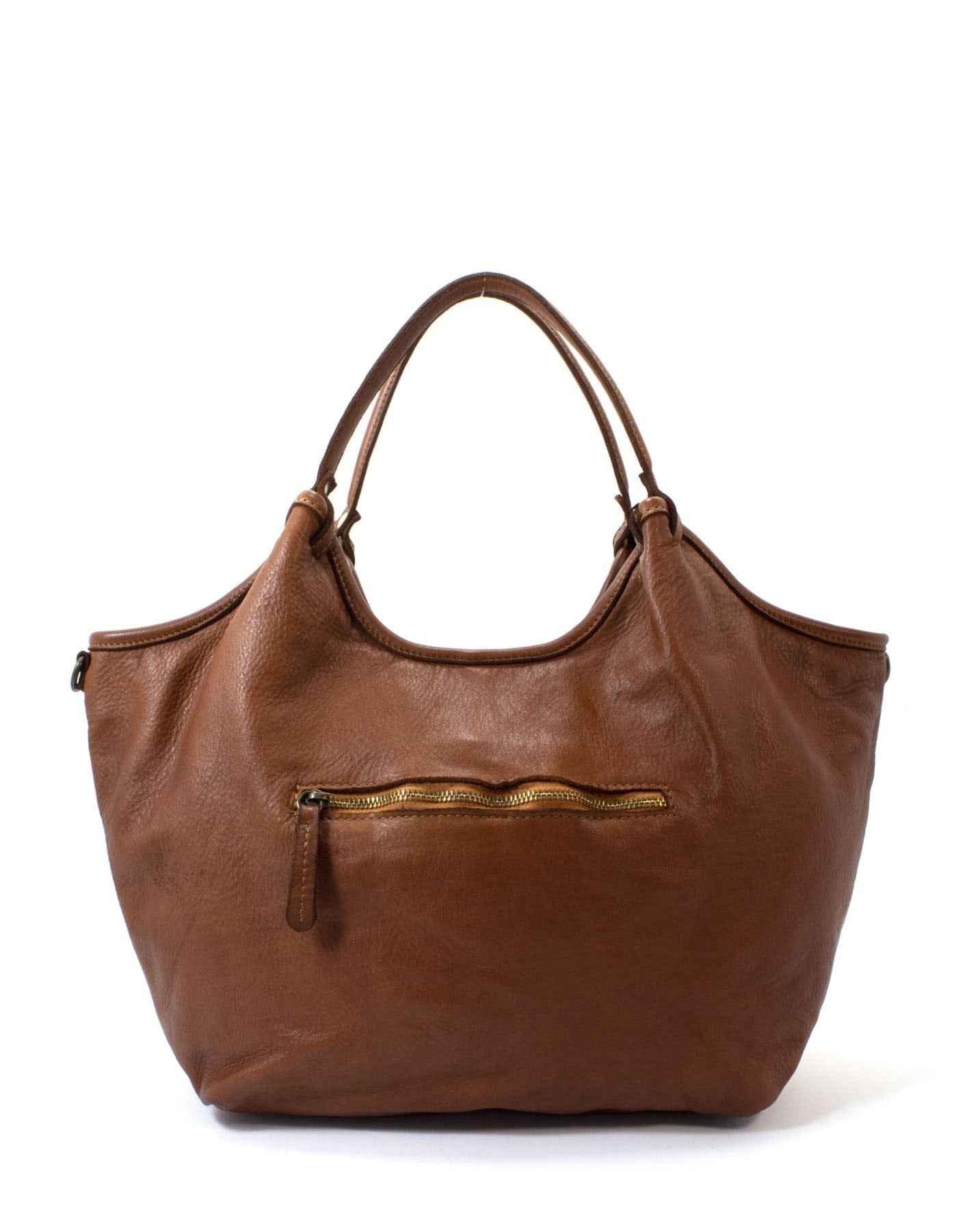 BZNA Bag Leandra Taupe Italy Damen Shopper Handtasche Schultertasche Tasche Leder