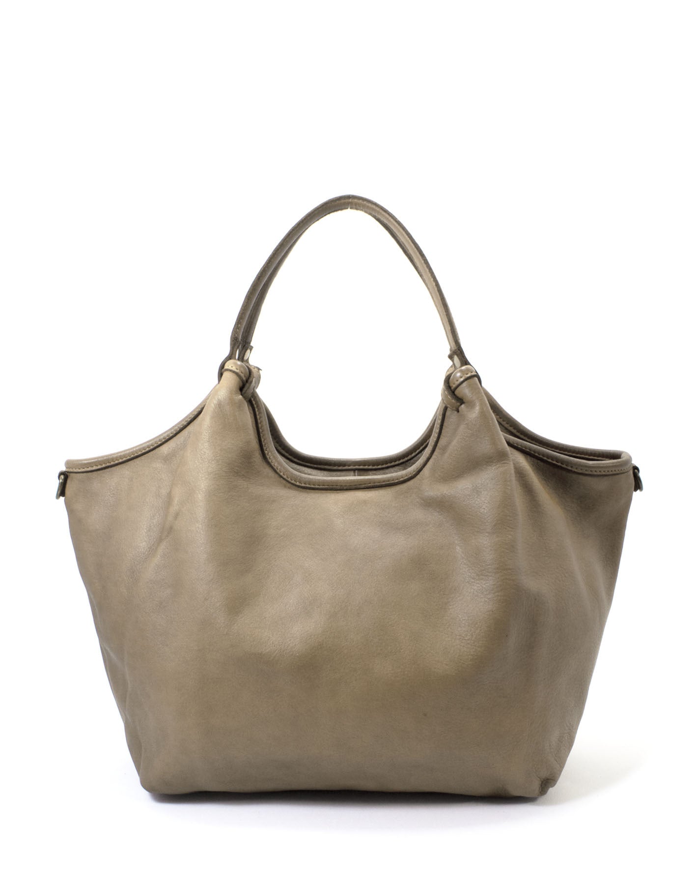 BZNA Bag Leandra Taupe Italy Damen Shopper Handtasche Schultertasche Tasche Leder - B Z N A