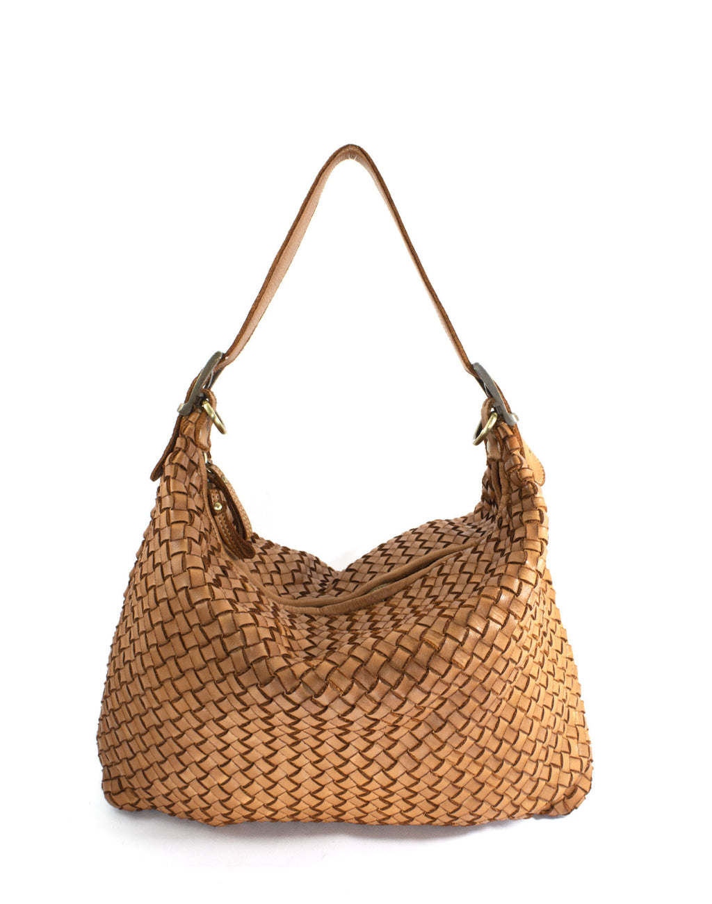 BZNA Bag Amira Cognac Italy Designer Damen Handtasche Schultertasche Tasche - B Z N A