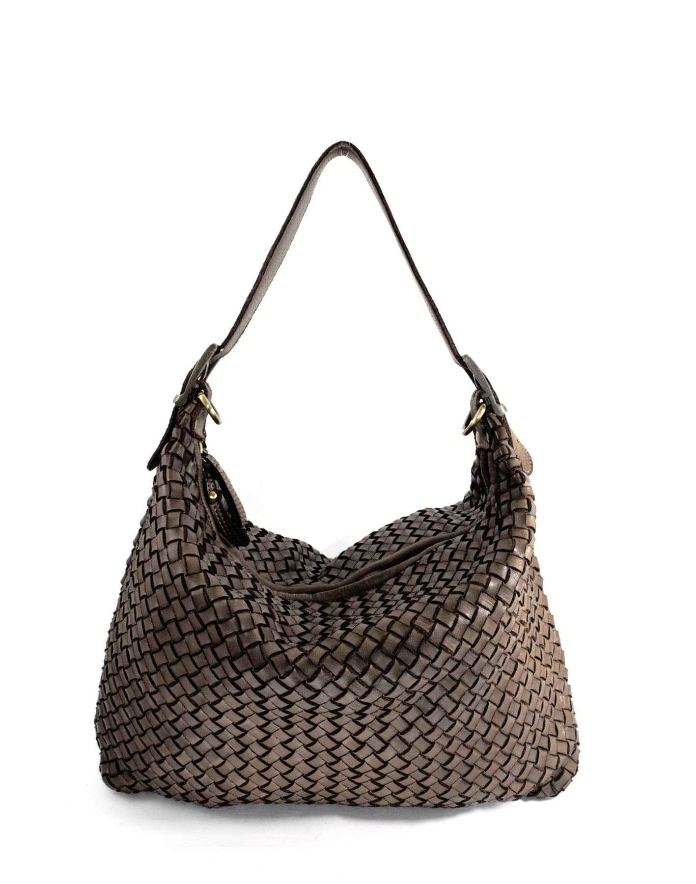 BZNA Bag Amira Braun Italy Designer Damen Handtasche Schultertasche Tasche