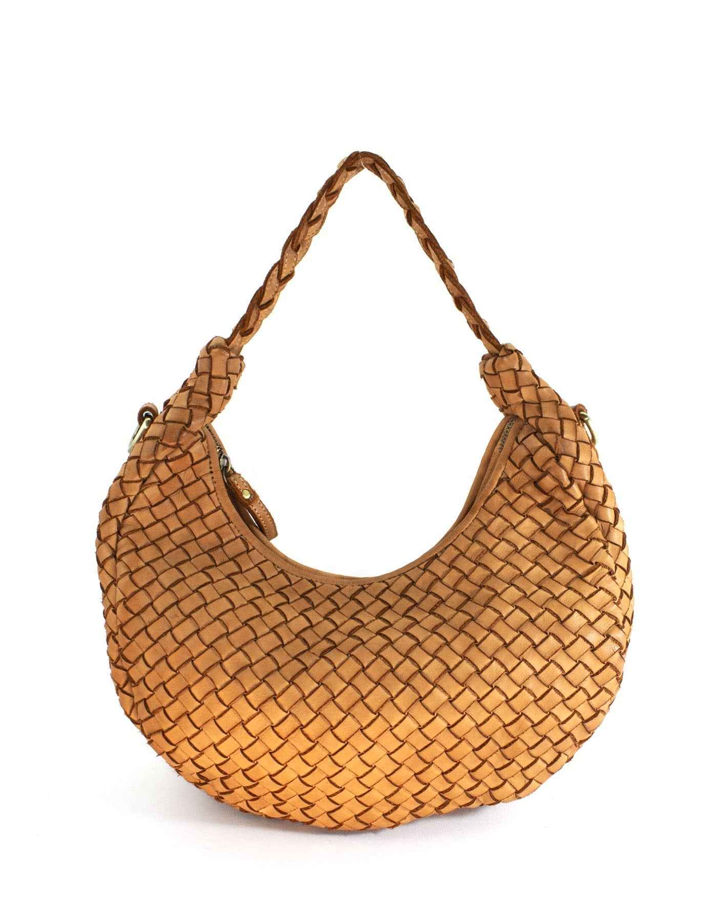 BZNA Bag Buffy Cognac Italy Designer Business Handtasche Schultertasche Tasche Leder