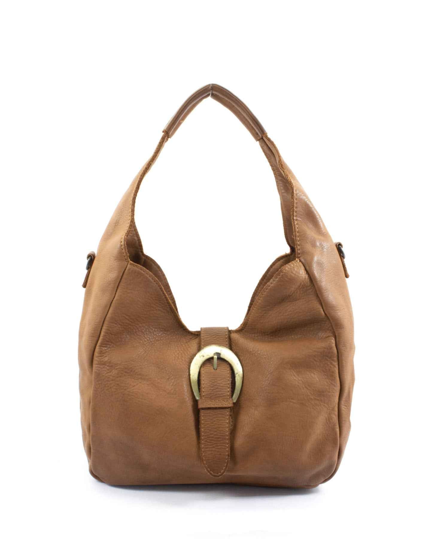BZNA Bag Dahlia Cognac Italy Designer Damen Handtasche Schultertasche Tasche