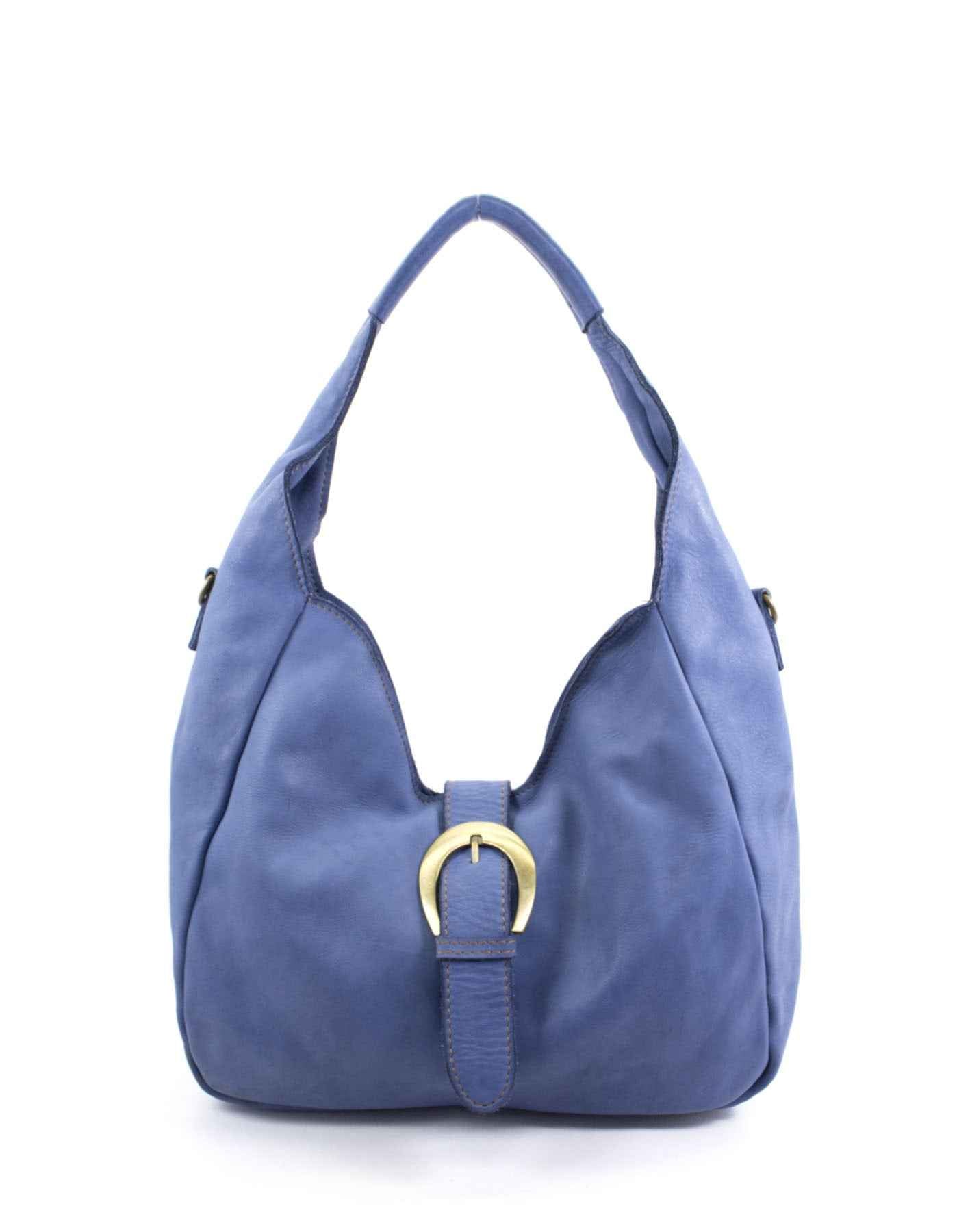 BZNA Bag Dahlia Blau Italy Designer Damen Handtasche Schultertasche Tasche