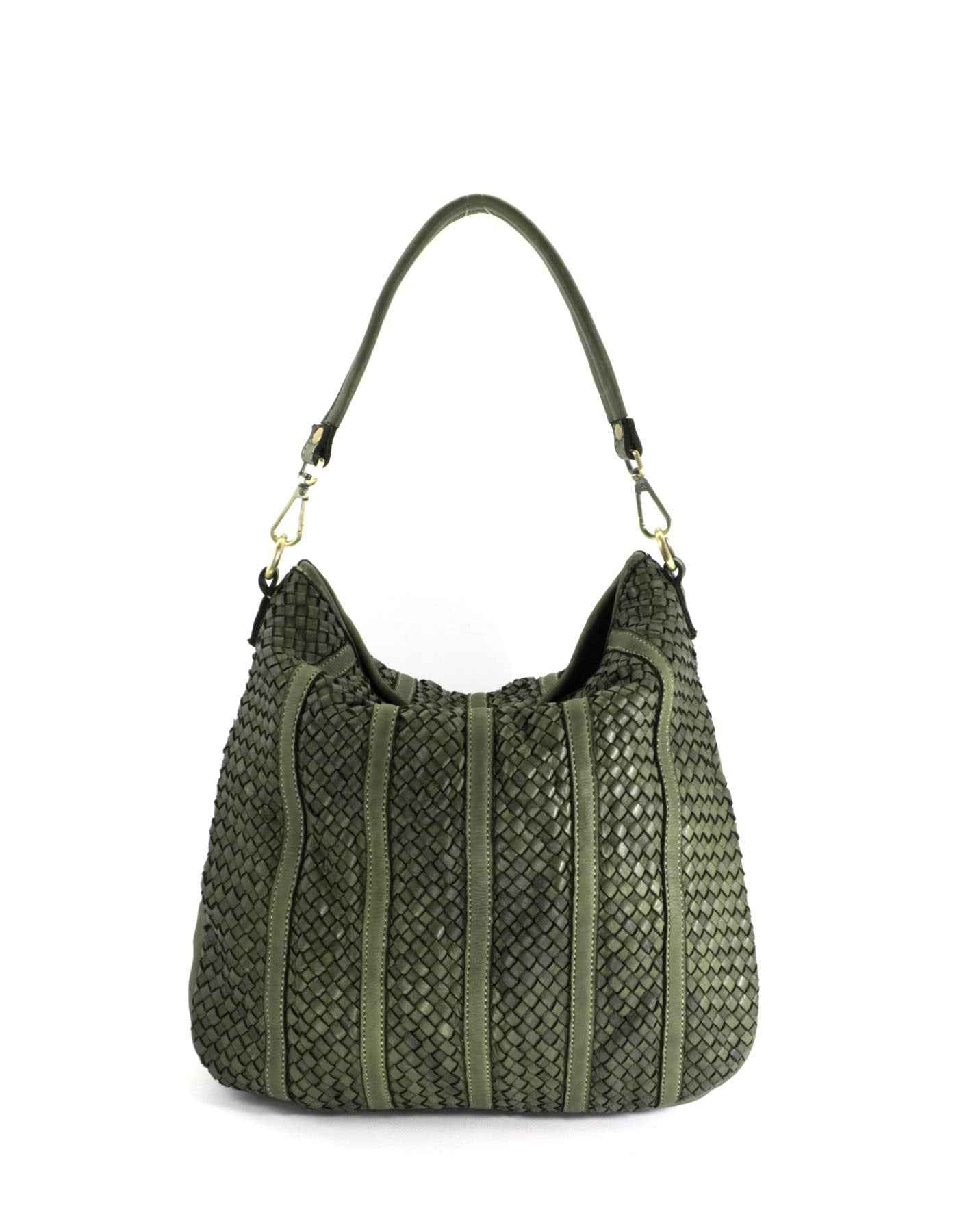 BZNA Bag Nadja Grün Italy Designer Umhängetasche Schultertasche Tasche Leder