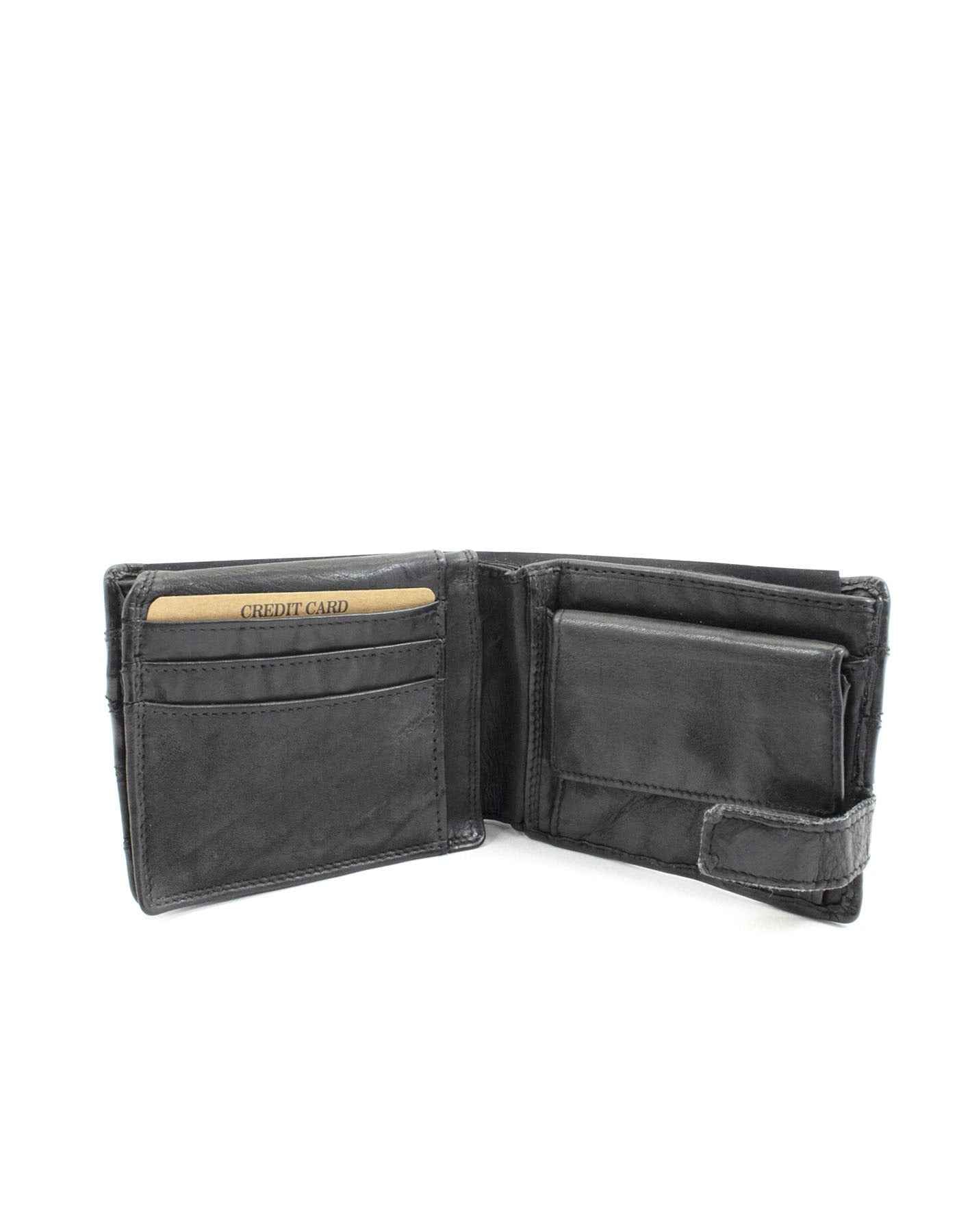 BZNA Berlin Owen Herren Geldbörse Schwarz Wallet Clutch Leather Leder Portemonnaie