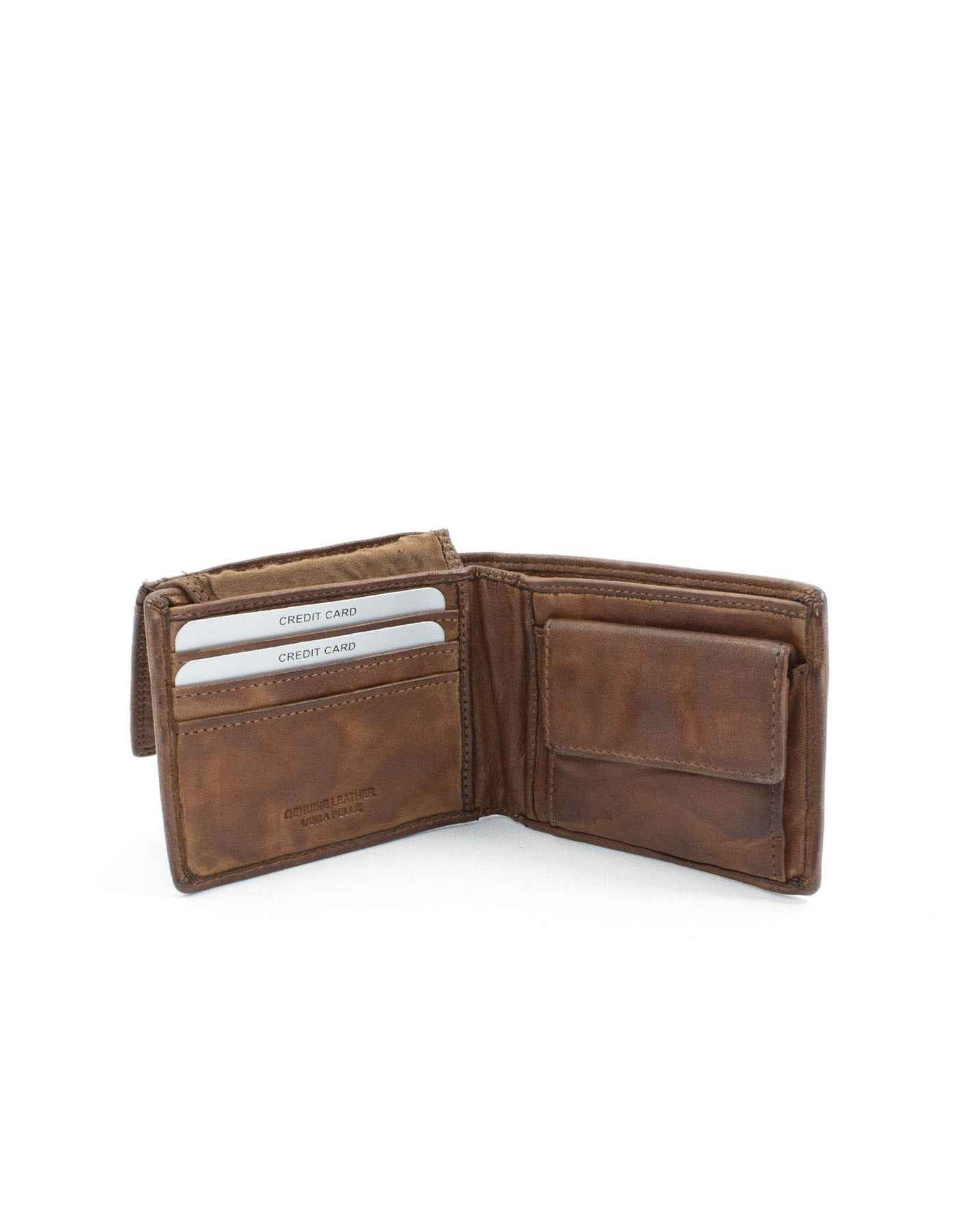 BZNA Berlin Marko Herren Geldbörse Braun Wallet Clutch Leather Leder Portemonnaie