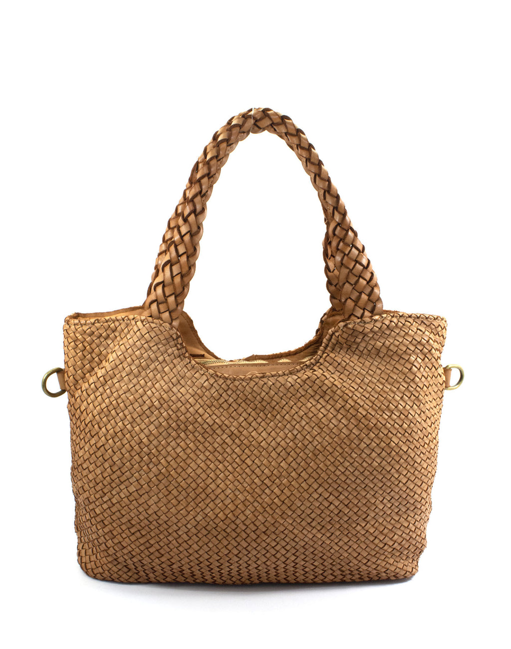 BZNA Bag Yasmin Cognac Italy Damen Shopper Handtasche Schultertasche Tasche Leder - B Z N A