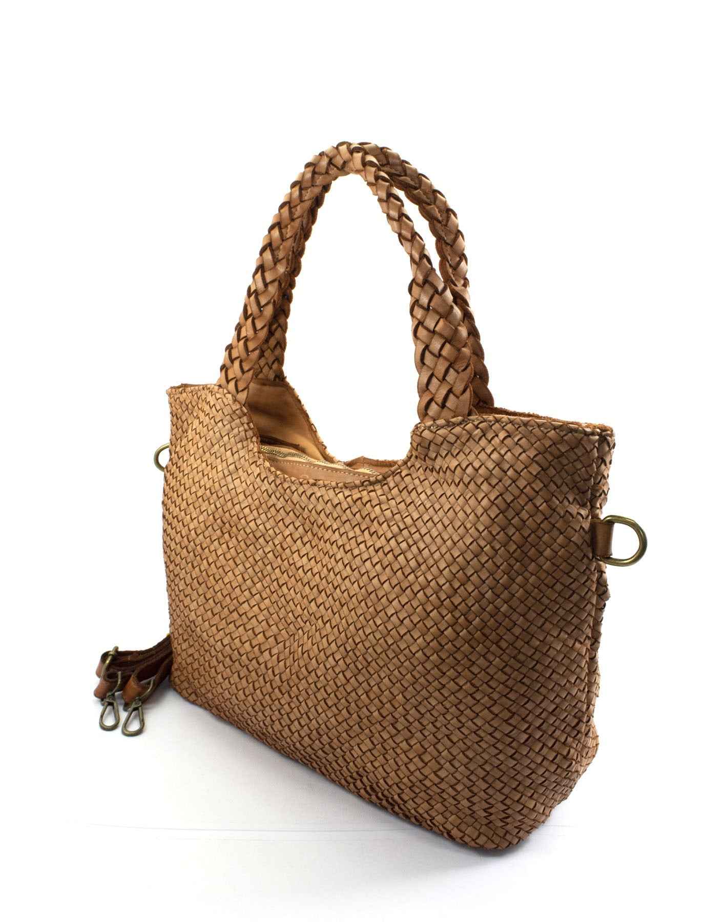 BZNA Bag Yasmin Beige Italy Damen Shopper Handtasche Schultertasche Tasche Leder