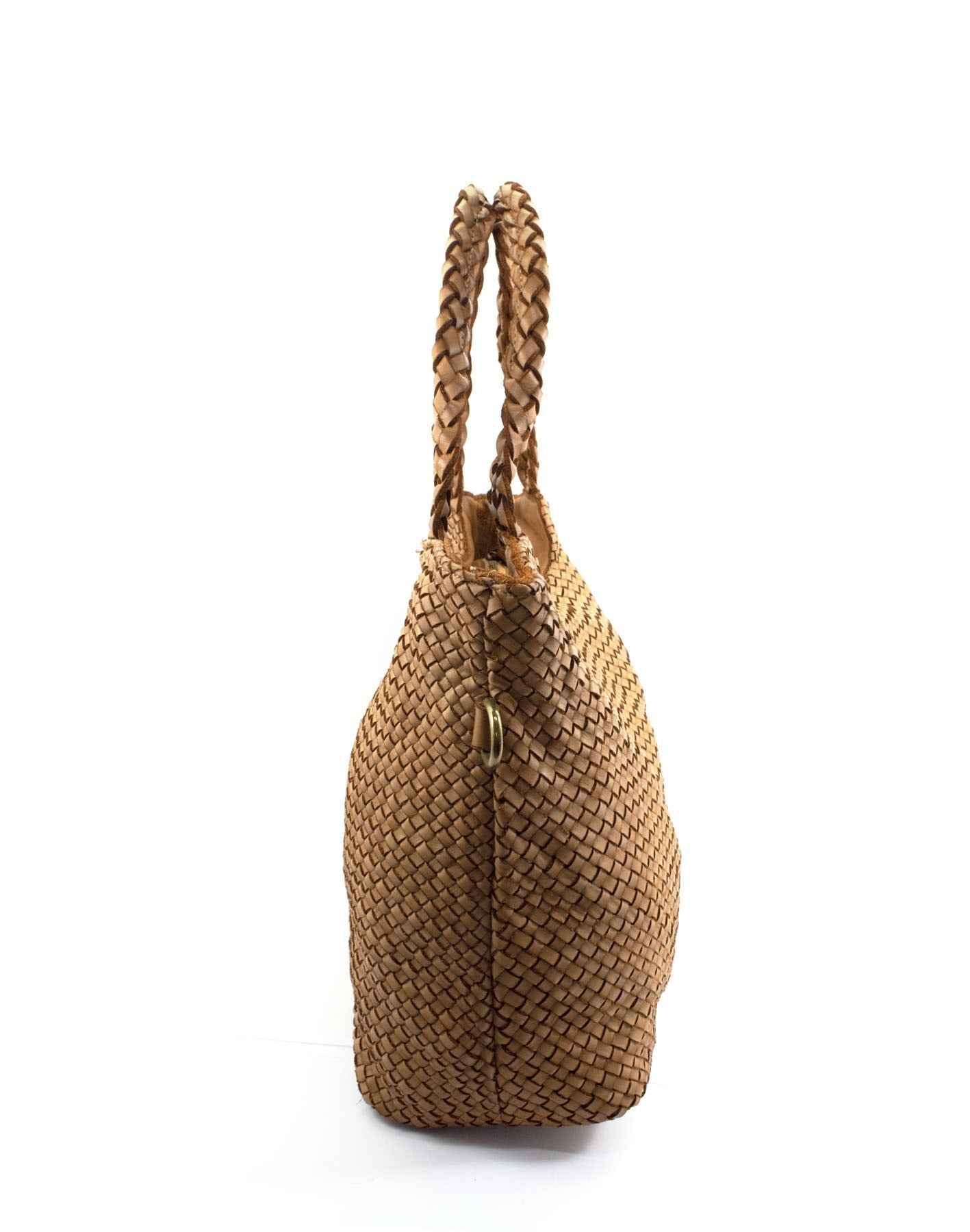 BZNA Bag Yasmin Beige Italy Damen Shopper Handtasche Schultertasche Tasche Leder
