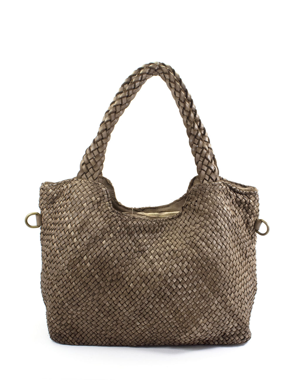 BZNA Bag Yasmin Taupe Italy Damen Shopper Handtasche Schultertasche Tasche Leder - B Z N A