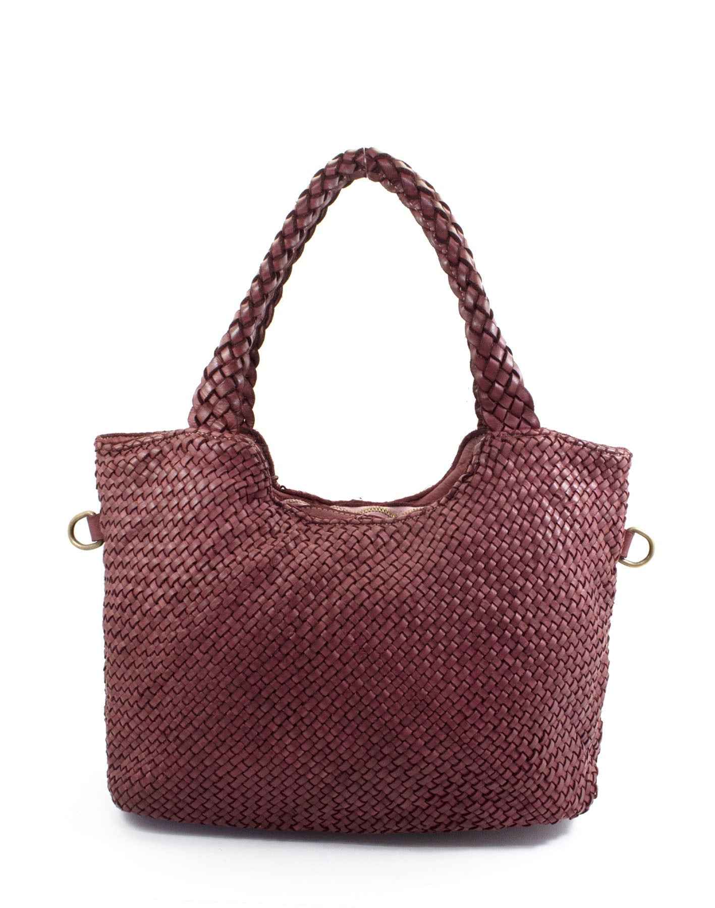 BZNA Bag Yasmin Bordeaux Italy Damen Shopper Handtasche Schultertasche Tasche Leder