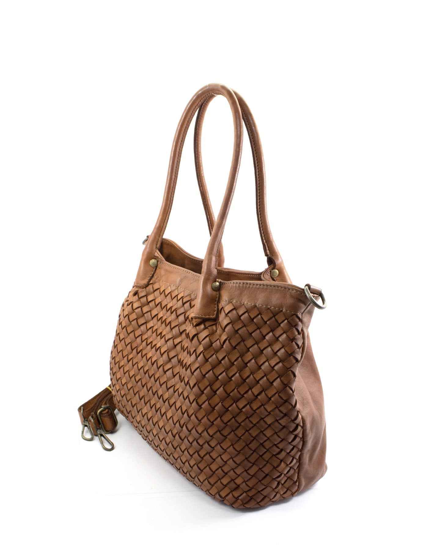 BZNA Bag Lara Braun Italy Damen Handtasche Schultertasche Tasche Leder