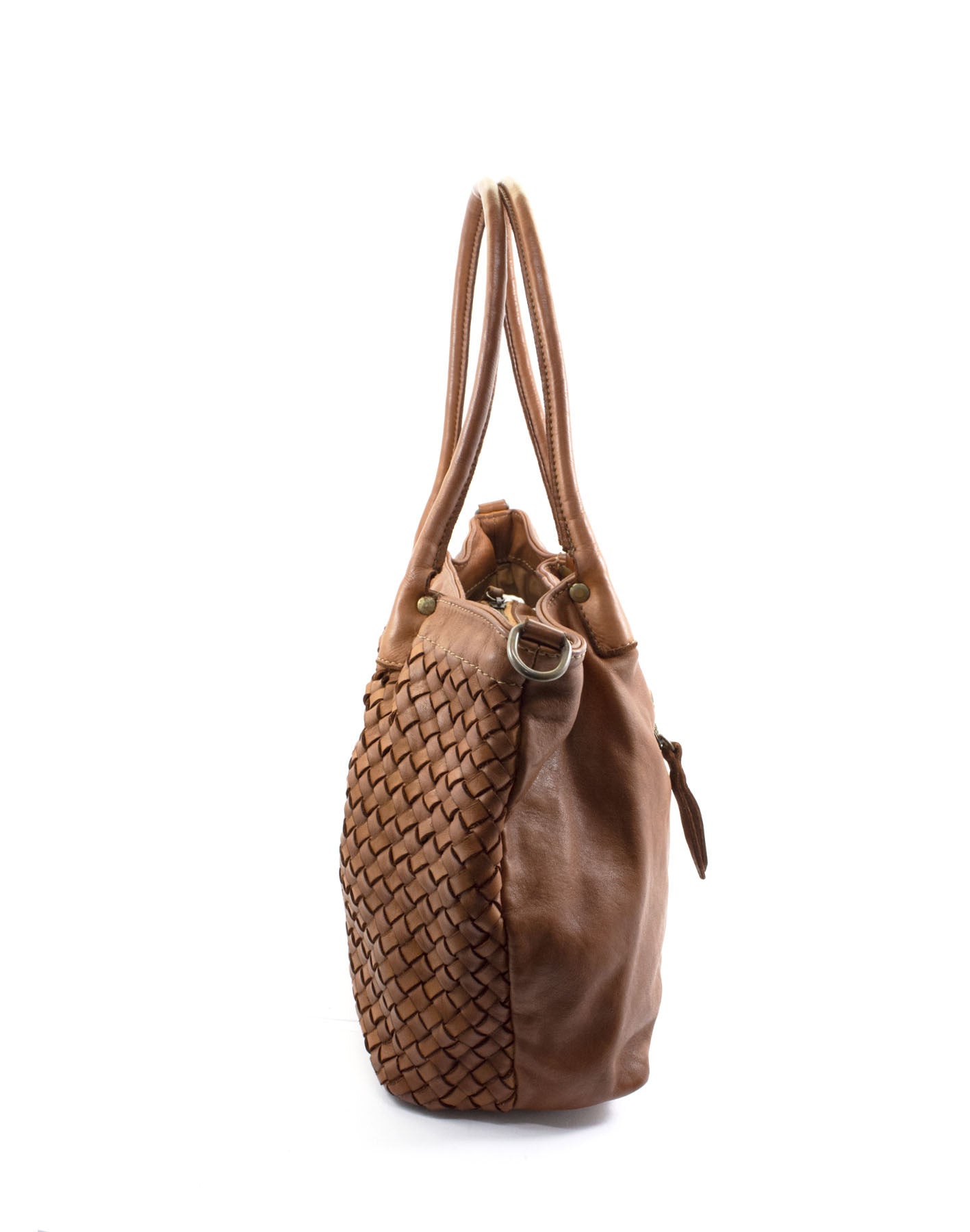 BZNA Bag Lara Taupe Italy Damen Handtasche Schultertasche Tasche Leder - B Z N A