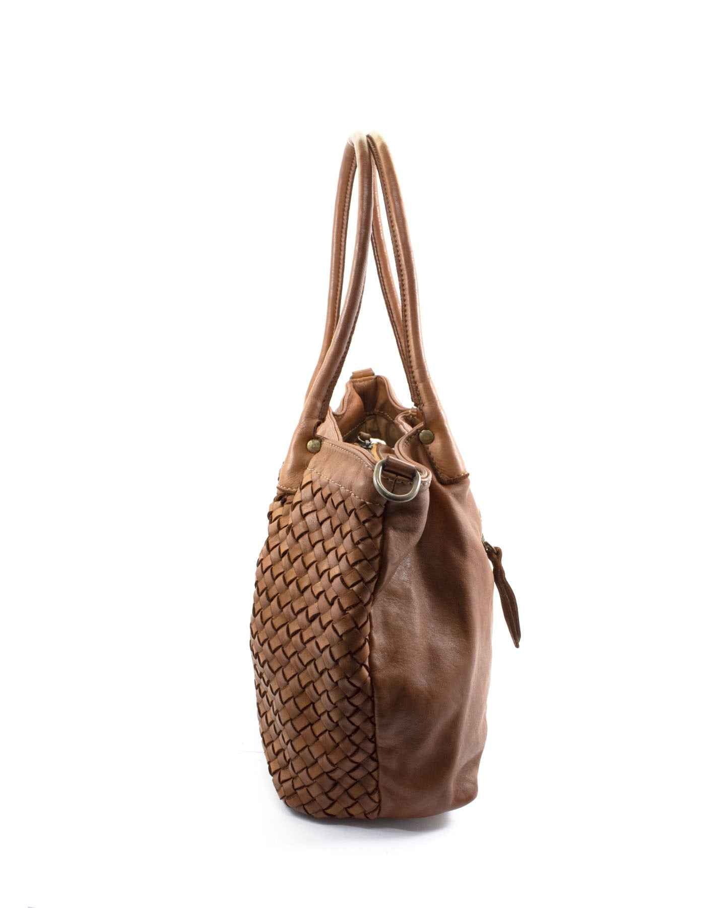 BZNA Bag Lara Braun Italy Damen Handtasche Schultertasche Tasche Leder