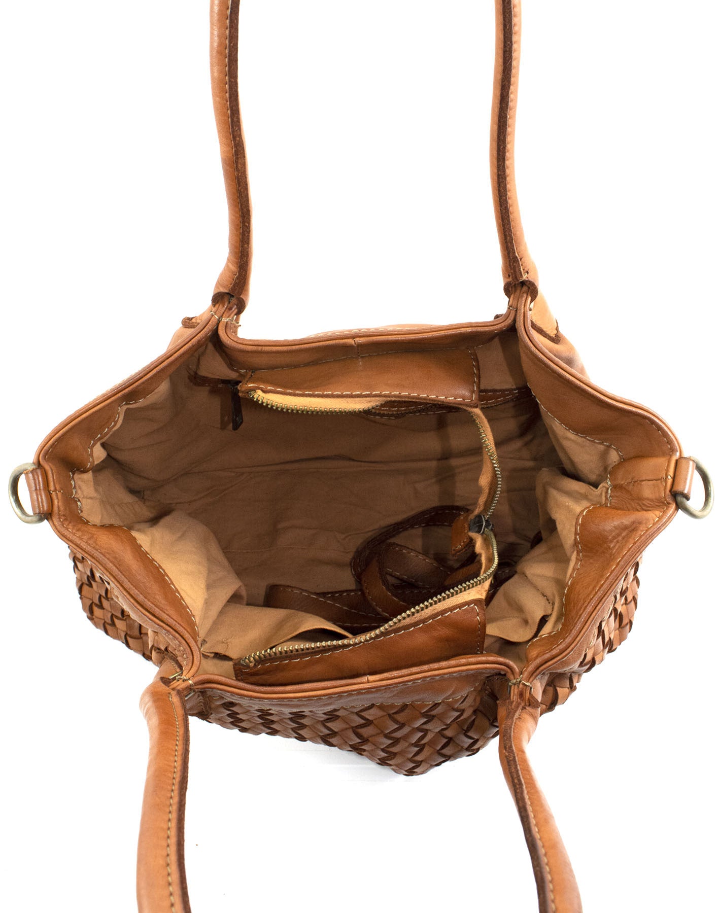 BZNA Bag Lara Taupe Italy Damen Handtasche Schultertasche Tasche Leder - B Z N A