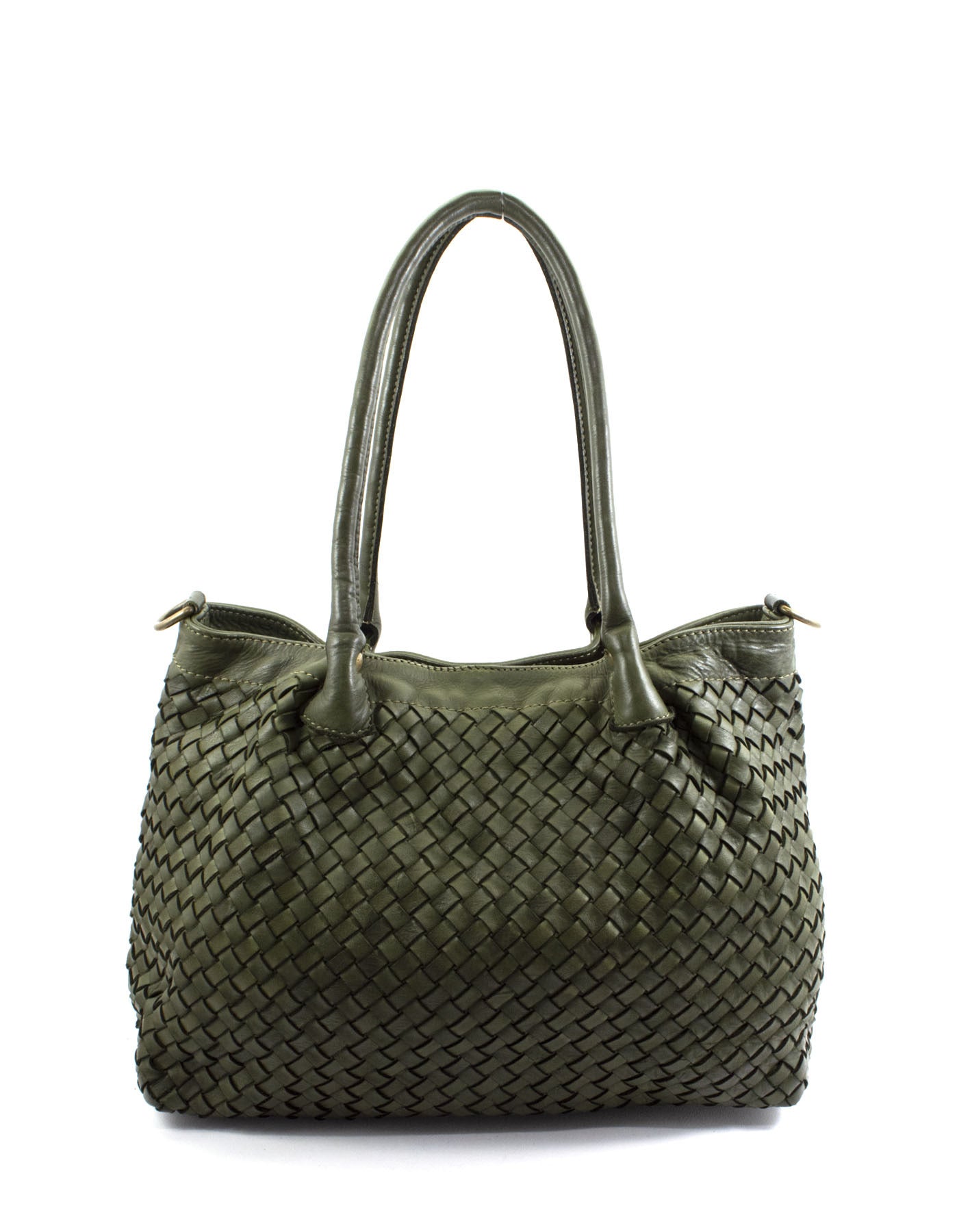 BZNA Bag Lara Grün Italy Damen Handtasche Schultertasche Tasche Leder - B Z N A