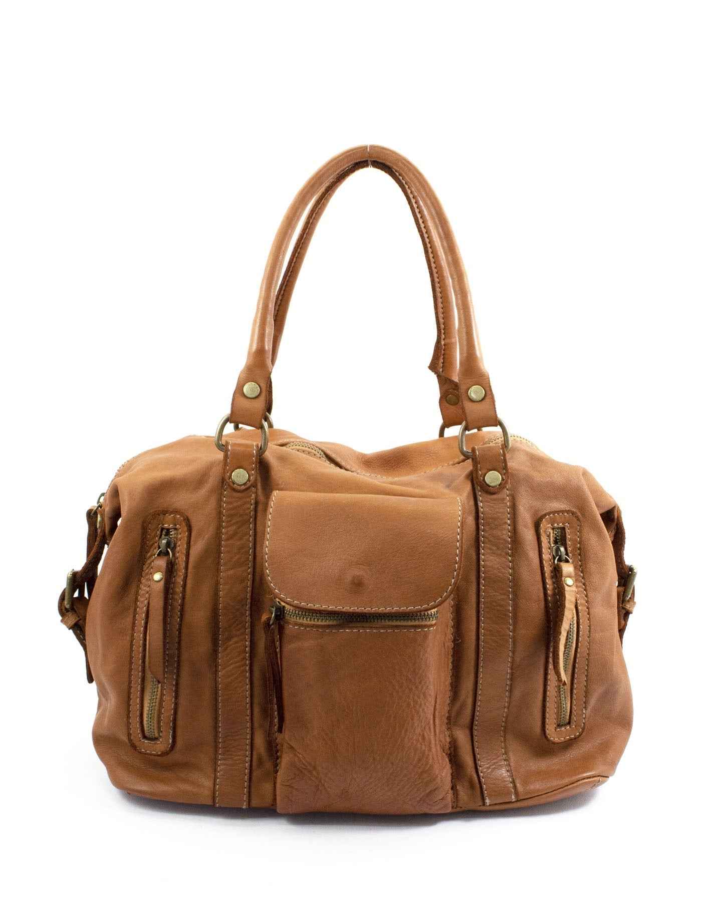 BZNA Bag Samea Cognac Tasche Schultertasche Handtasche Designer Leder