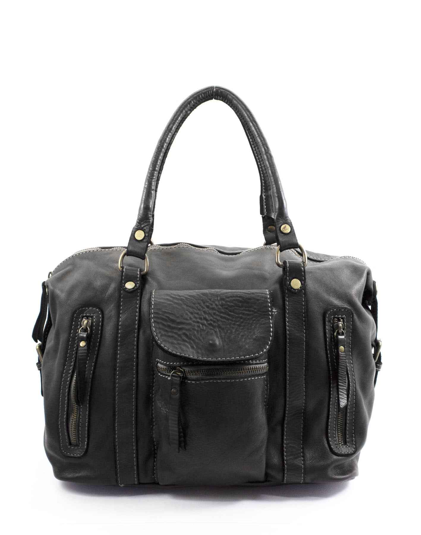 BZNA Bag Samea Schwarz Tasche Schultertasche Handtasche Designer Leder
