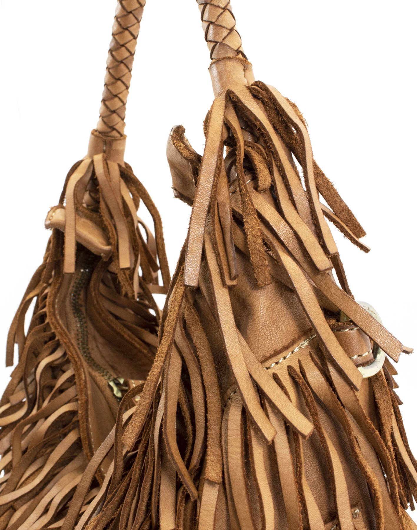 BZNA Bag Franssa Bordeaux Fransen  Schultertasche Designer Damen Handtasche Italy - B Z N A