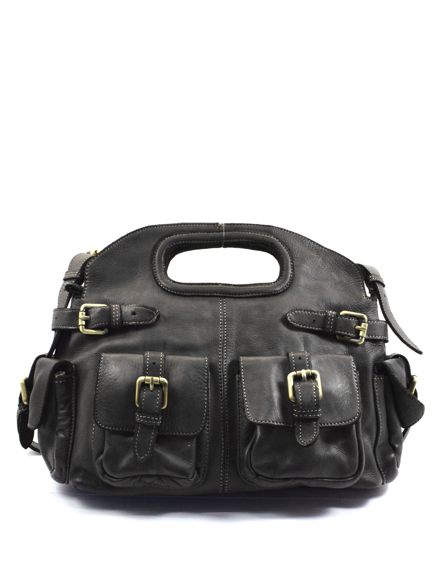 BZNA Bag Radika Schwarz Italy Damen Handtasche Schultertasche Tasche Leder - B Z N A