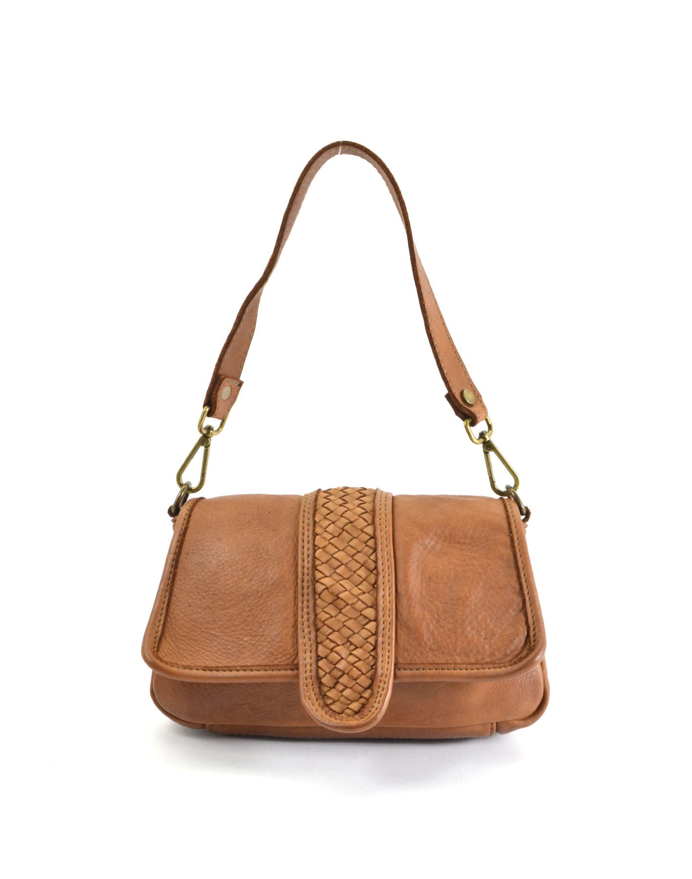 BZNA Bag Radjaka Cognac Italy Damen Handtasche Schultertasche Tasche Leder - B Z N A