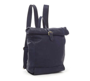 BZNA Rucksack Kev Blau Unisex Roll Top Backpacker Designer Handtasche