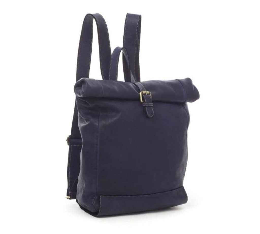 BZNA Rucksack Kev Blau Unisex Roll Top Backpacker Designer Handtasche