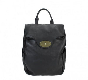 BZNA Bag Rinalto schwarz Italy Rucksack Backpacker Designer Tasche Handtasche Schultertasche Leder Damen Neu