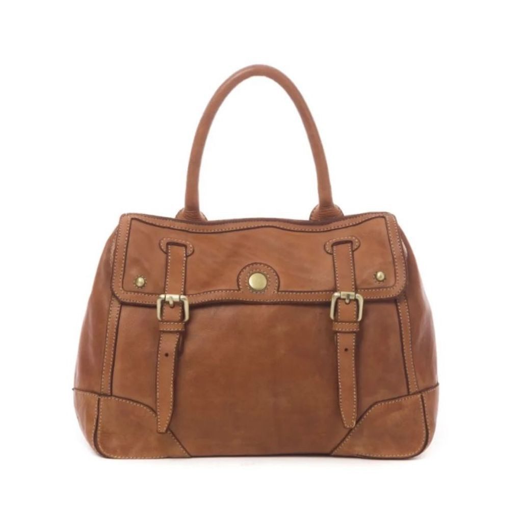 BZNA Bag Lauren Cognac Designer Ledertasche Tragetasche Handtasche