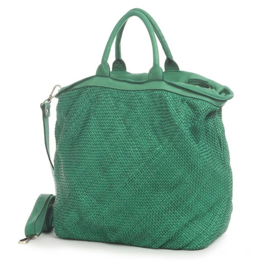 BZNA Bag Naomi Grün Brilliant Italy Designer Damen Handtasche Ledertasche Tasche Shopper - B Z N A
